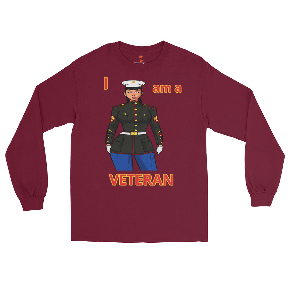 I AM A VETERAN TOO SIKS Long Sleeve Shirt - Image 5