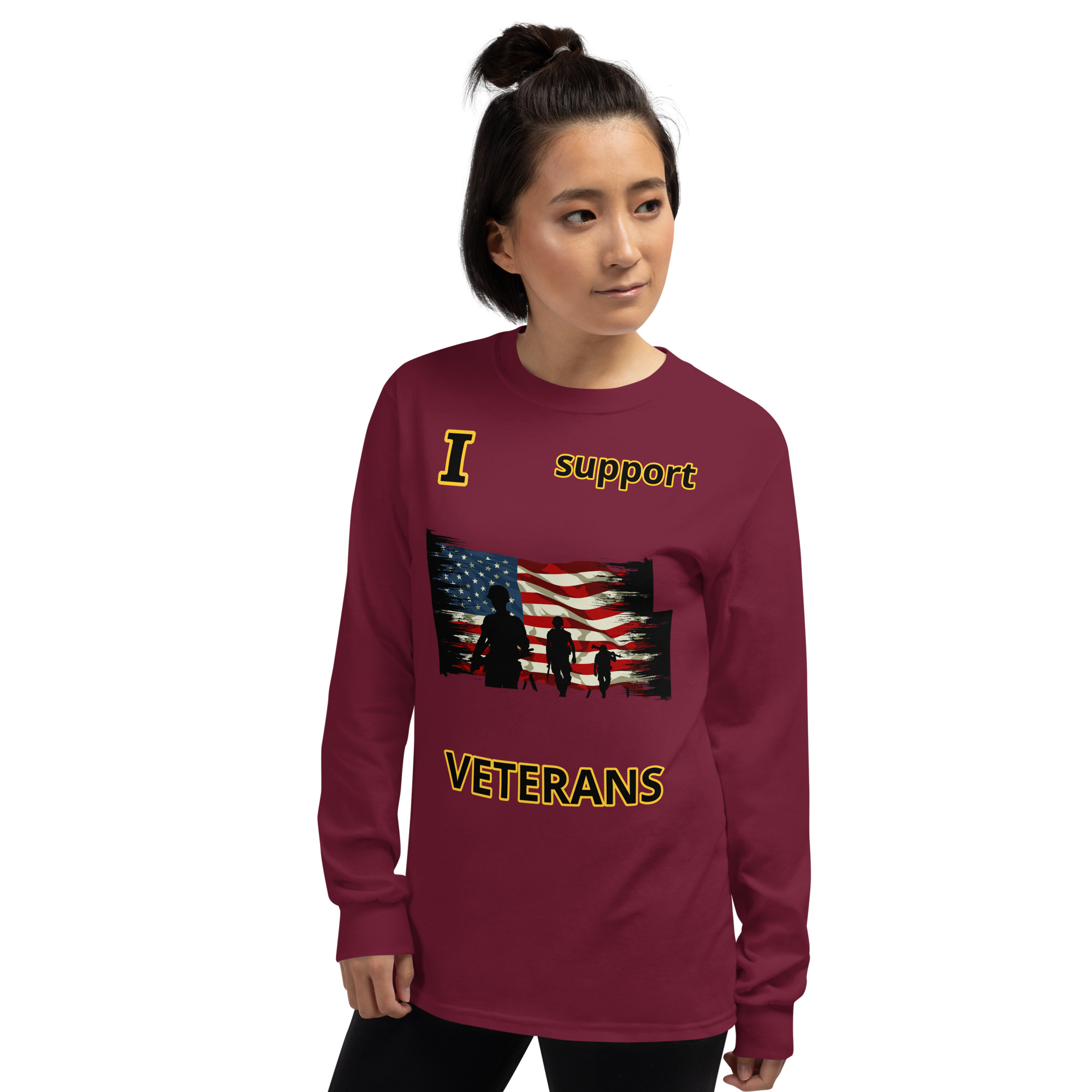 I support VETERANS TOO SIKS Long Sleeve Shirt - Image 16