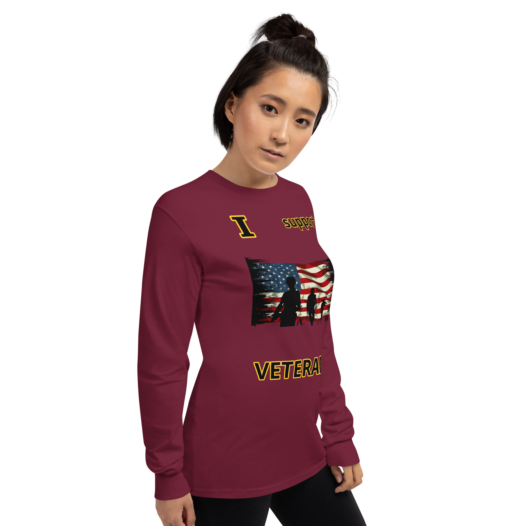 I support VETERANS TOO SIKS Long Sleeve Shirt - Image 14