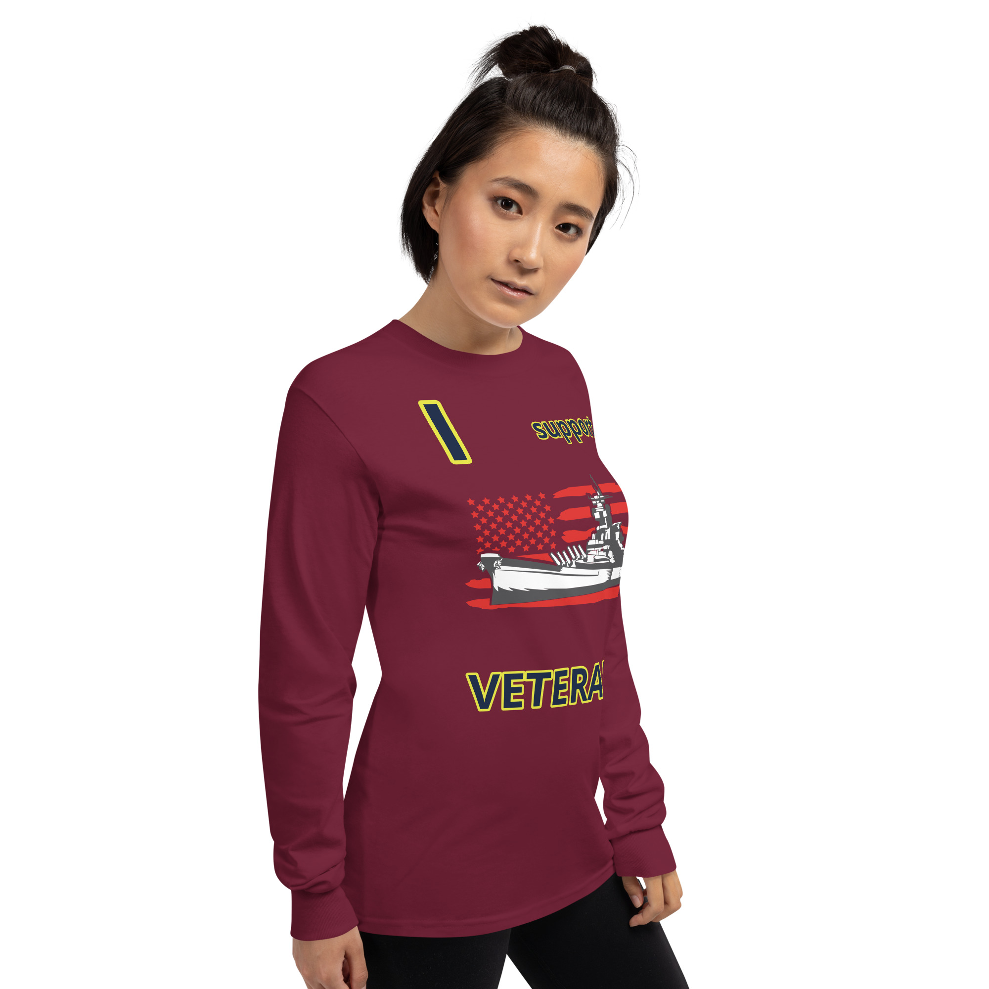 I SUPPORT VETERANS TOO SIKS Long Sleeve Shirt - Image 14