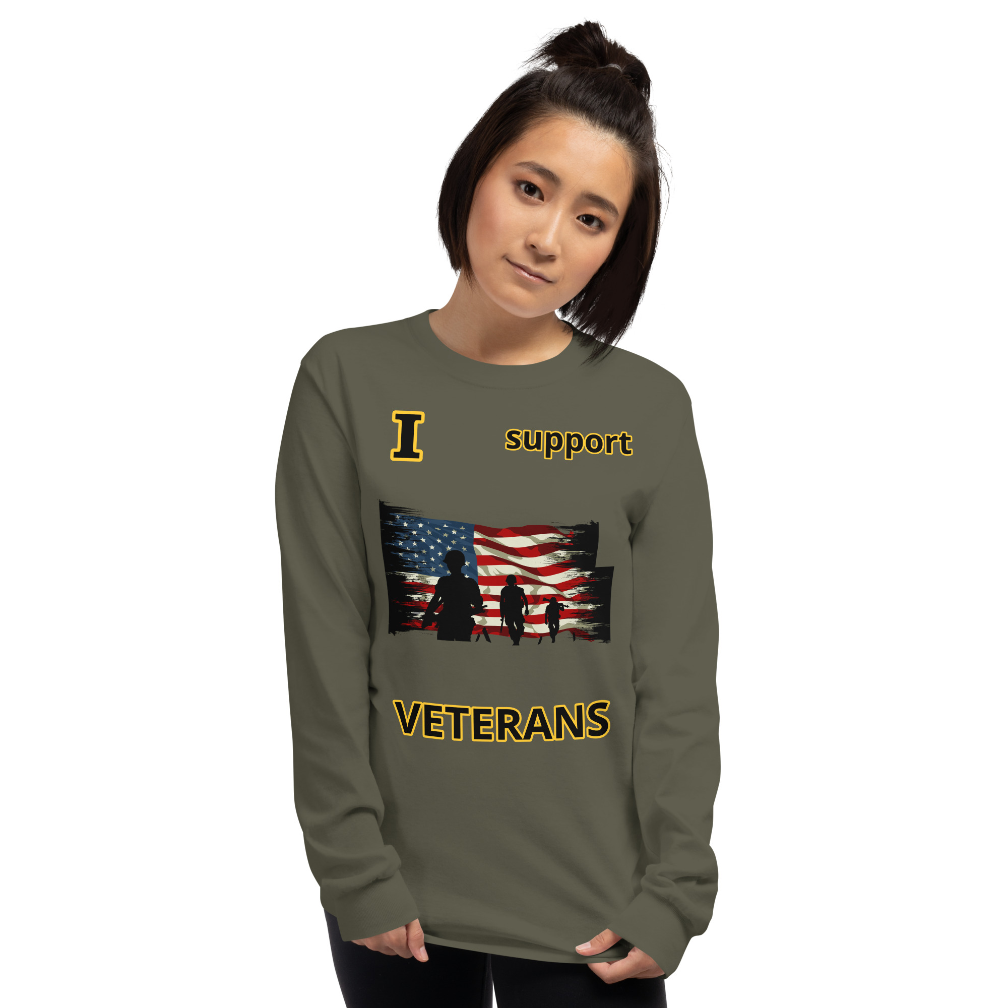 I support VETERANS TOO SIKS Long Sleeve Shirt - Image 42