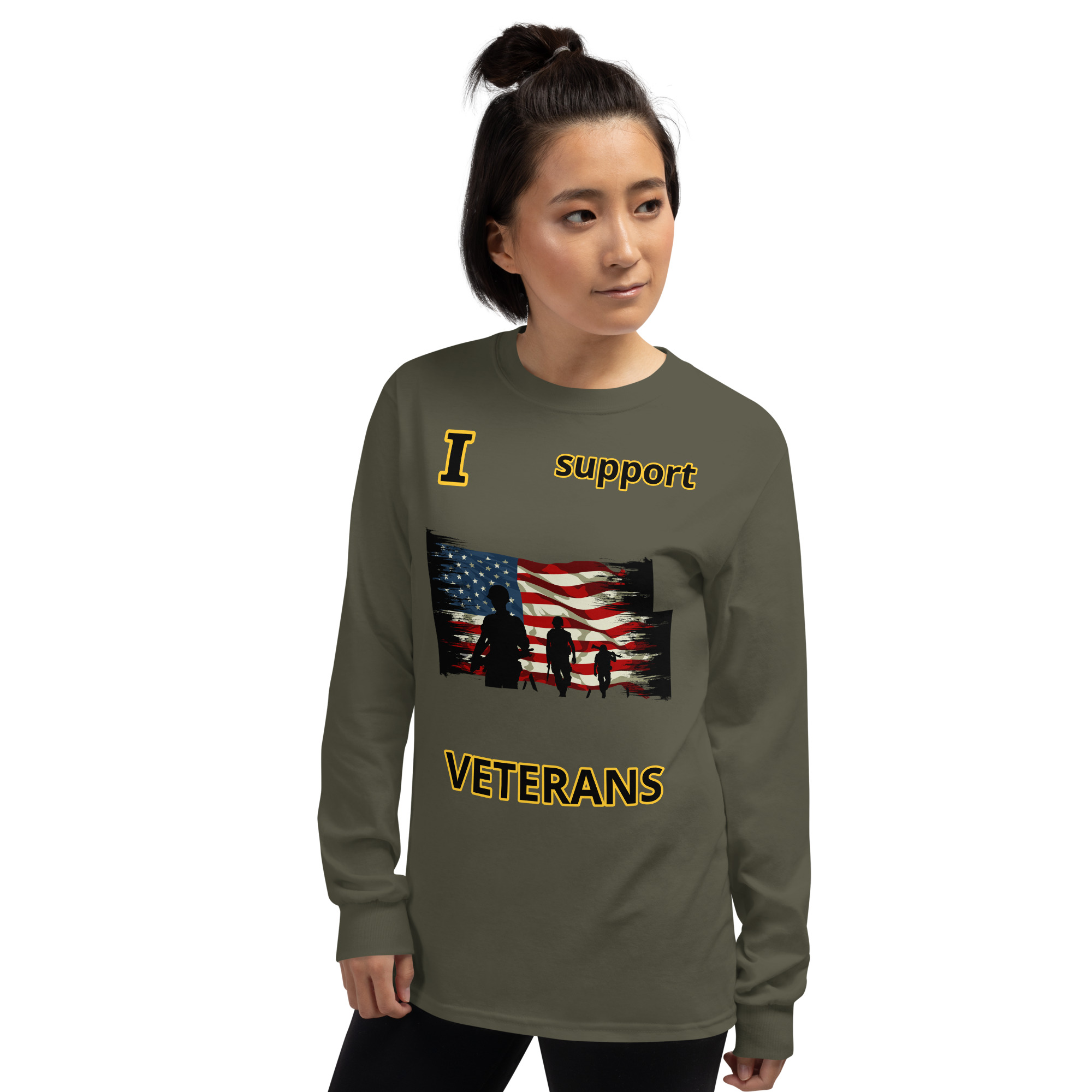 I support VETERANS TOO SIKS Long Sleeve Shirt - Image 40