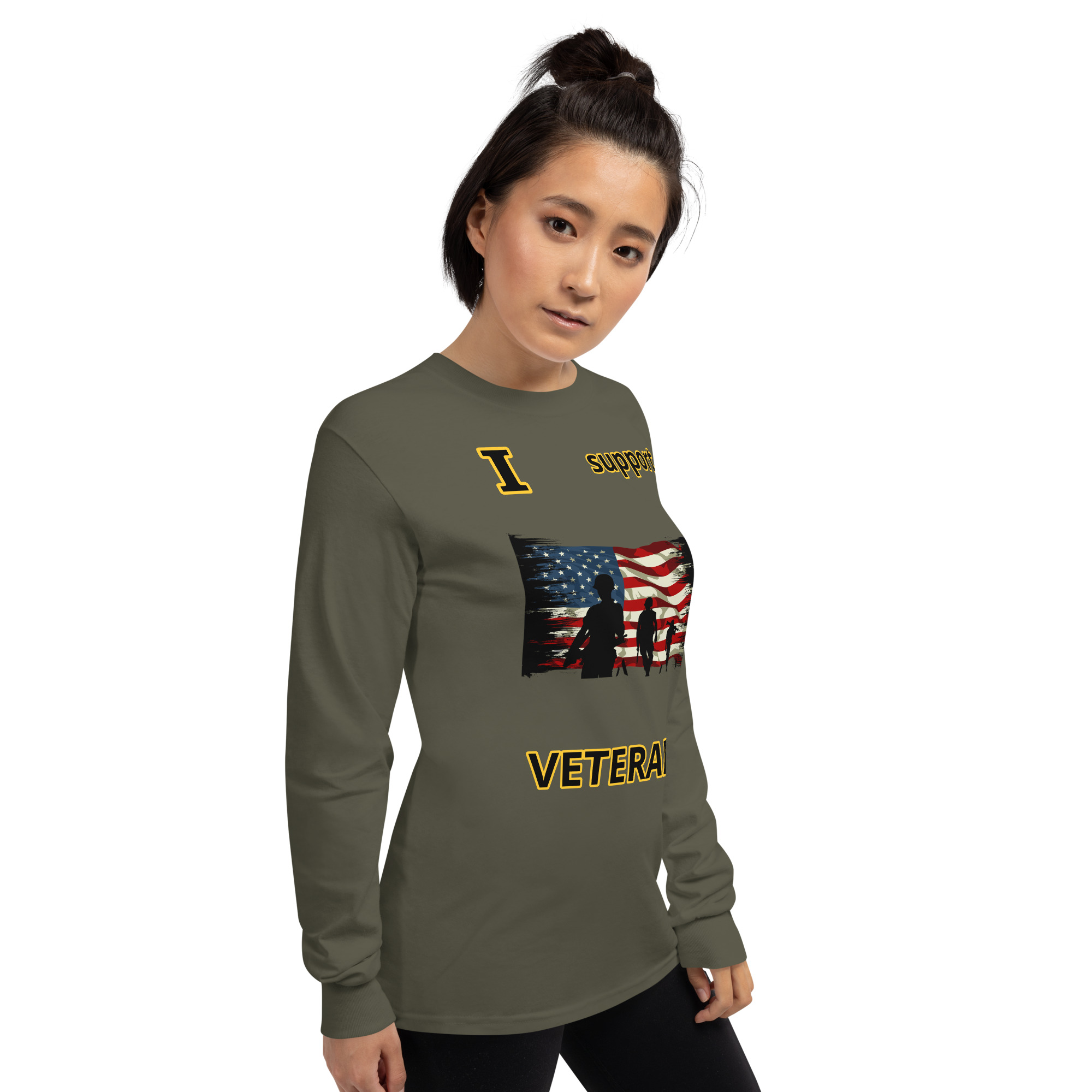 I support VETERANS TOO SIKS Long Sleeve Shirt - Image 38