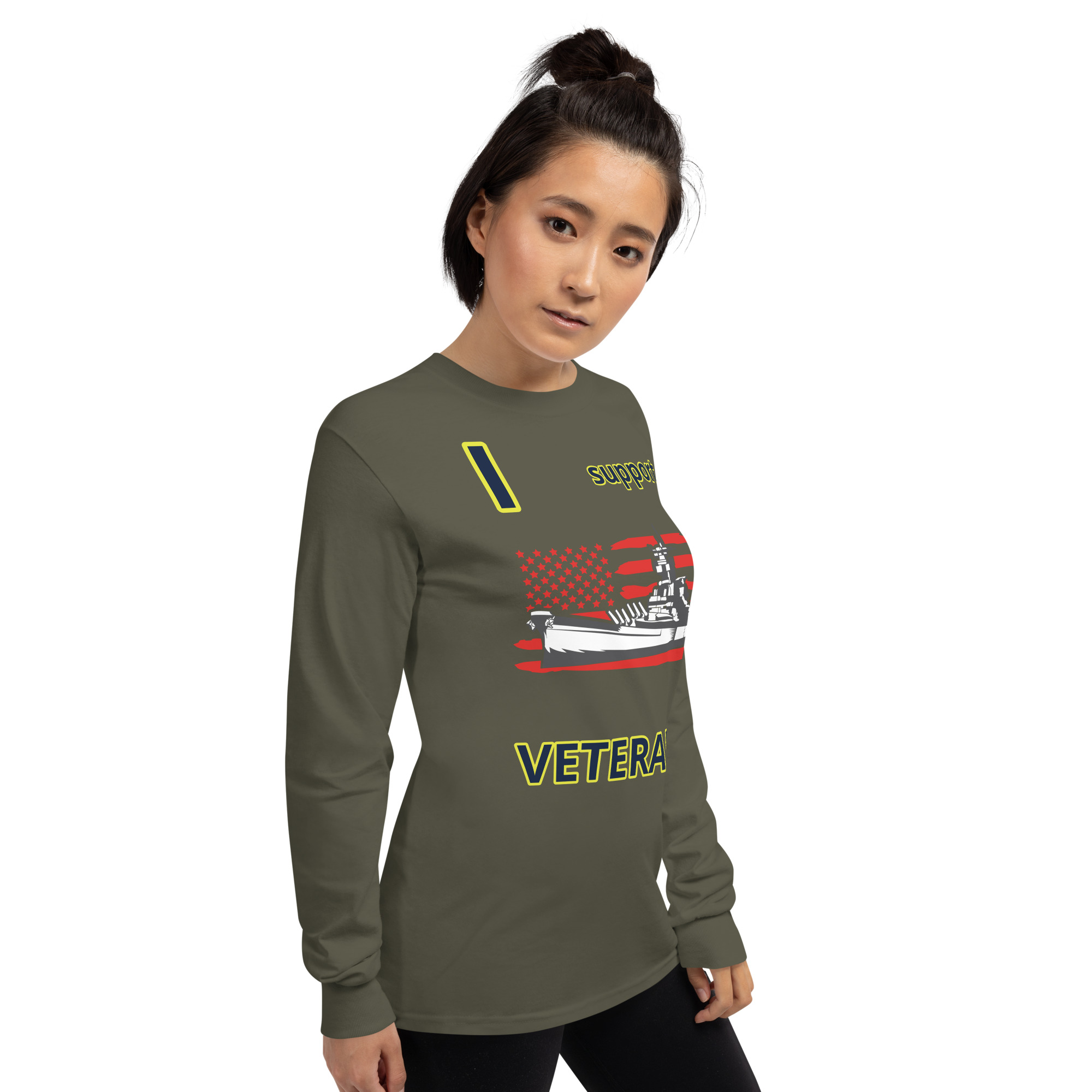I SUPPORT VETERANS TOO SIKS Long Sleeve Shirt - Image 38