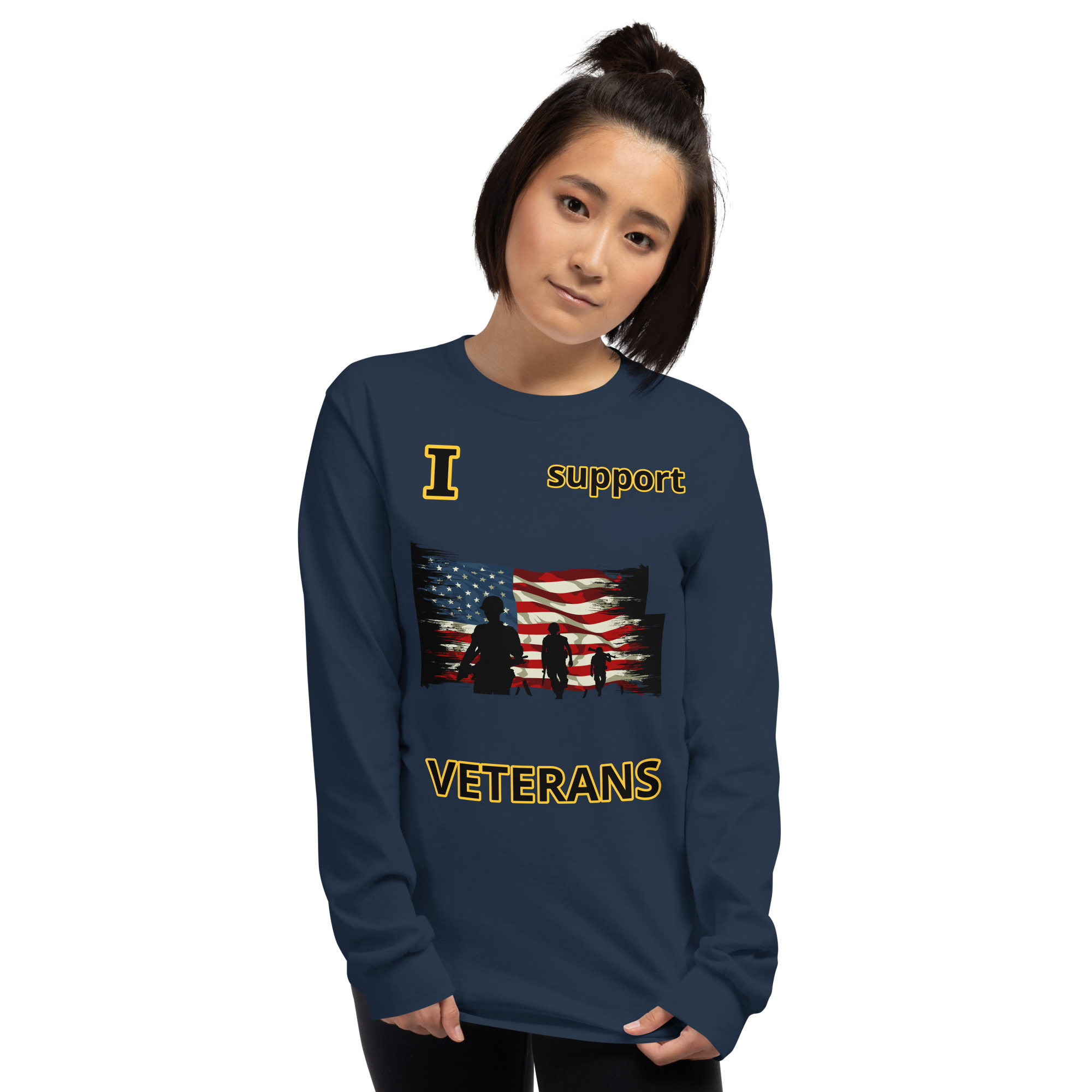 I support VETERANS TOO SIKS Long Sleeve Shirt - Image 12