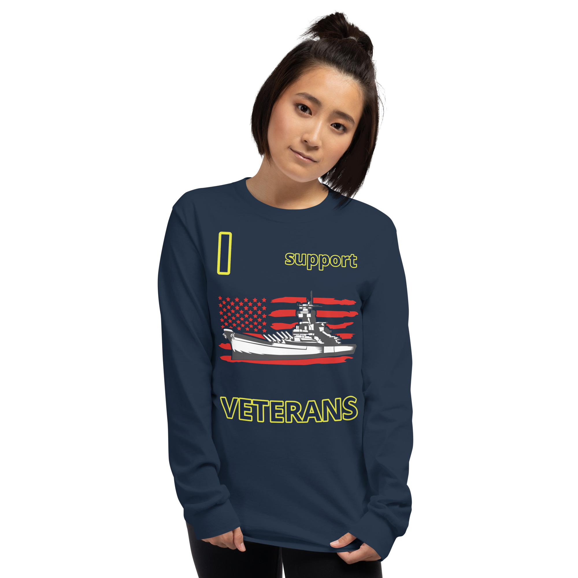 I SUPPORT VETERANS TOO SIKS Long Sleeve Shirt - Image 12