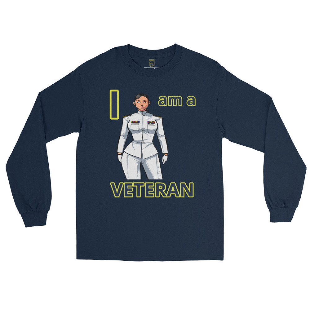 I AM A VETERAN TOO SIKS Long Sleeve Shirt - Image 3