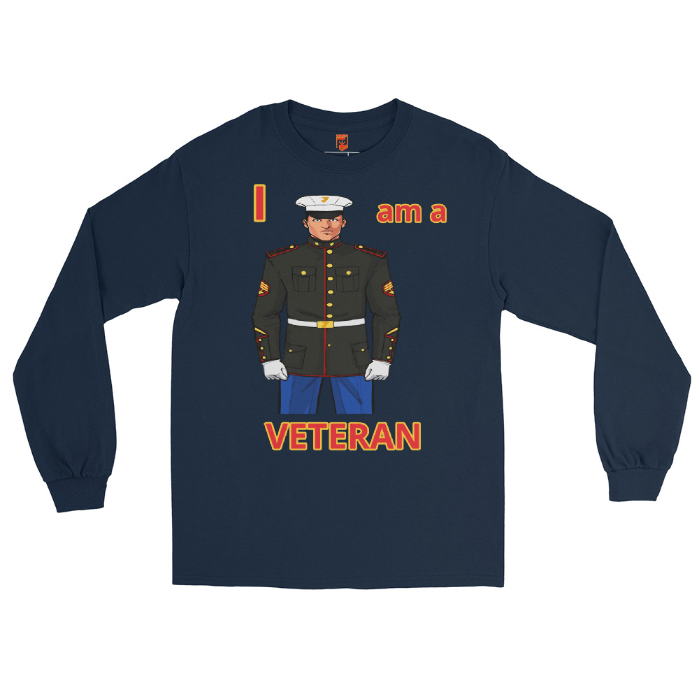 I AM A VETERAN TOO SIKS Long Sleeve Shirt - Image 3