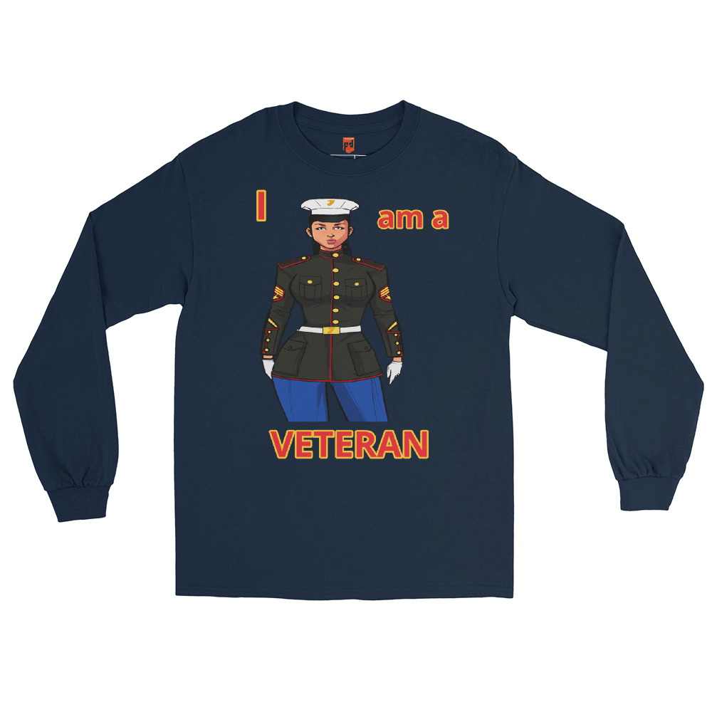 I AM A VETERAN TOO SIKS Long Sleeve Shirt - Image 3