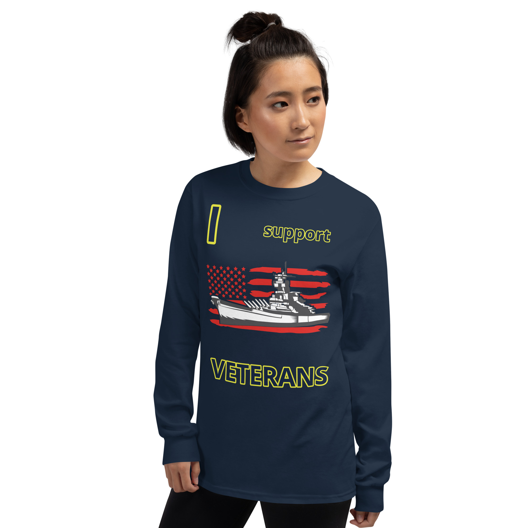 I SUPPORT VETERANS TOO SIKS Long Sleeve Shirt - Image 10