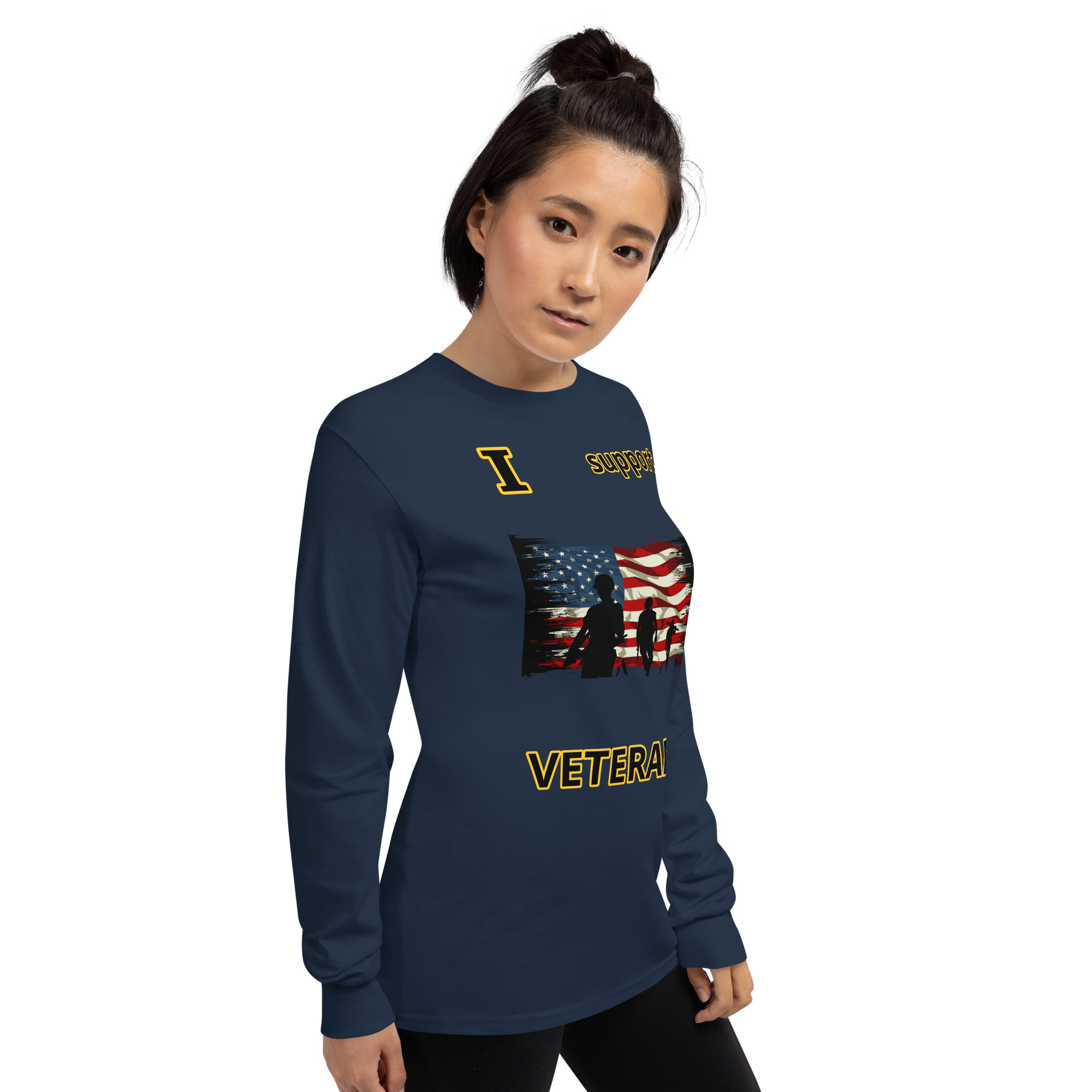 I support VETERANS TOO SIKS Long Sleeve Shirt - Image 8