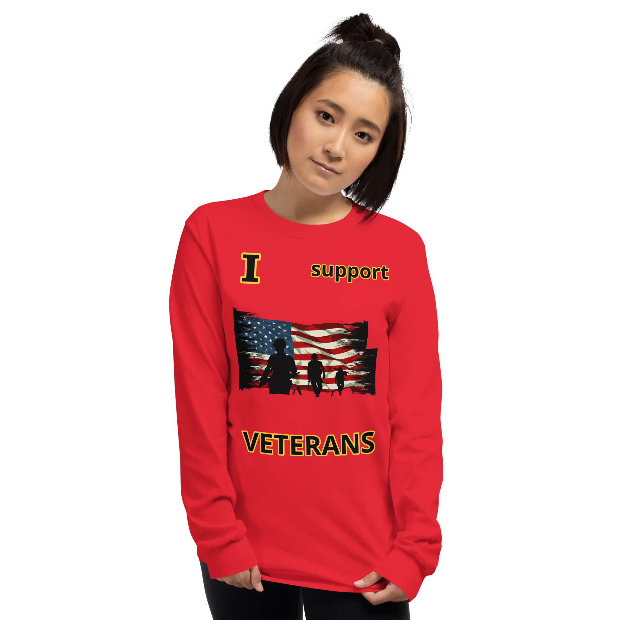I support VETERANS TOO SIKS Long Sleeve Shirt - Image 30