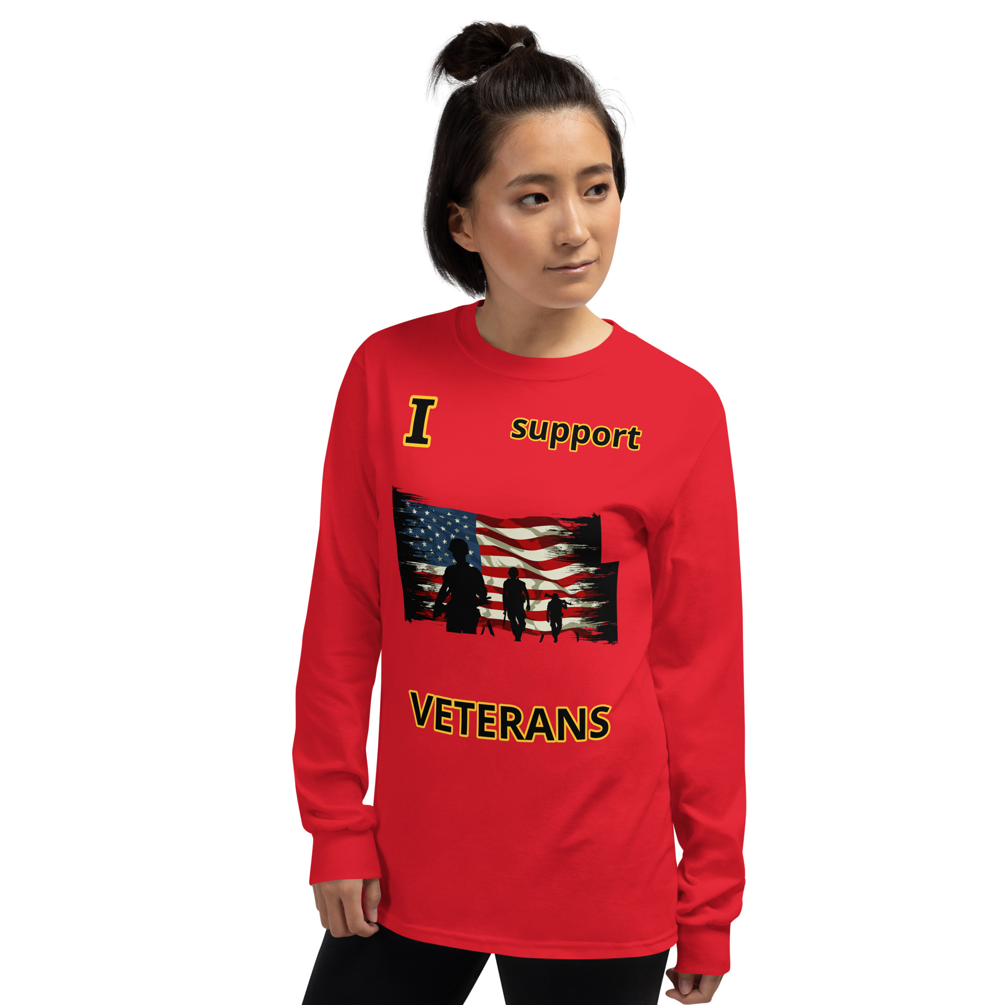 I support VETERANS TOO SIKS Long Sleeve Shirt - Image 28