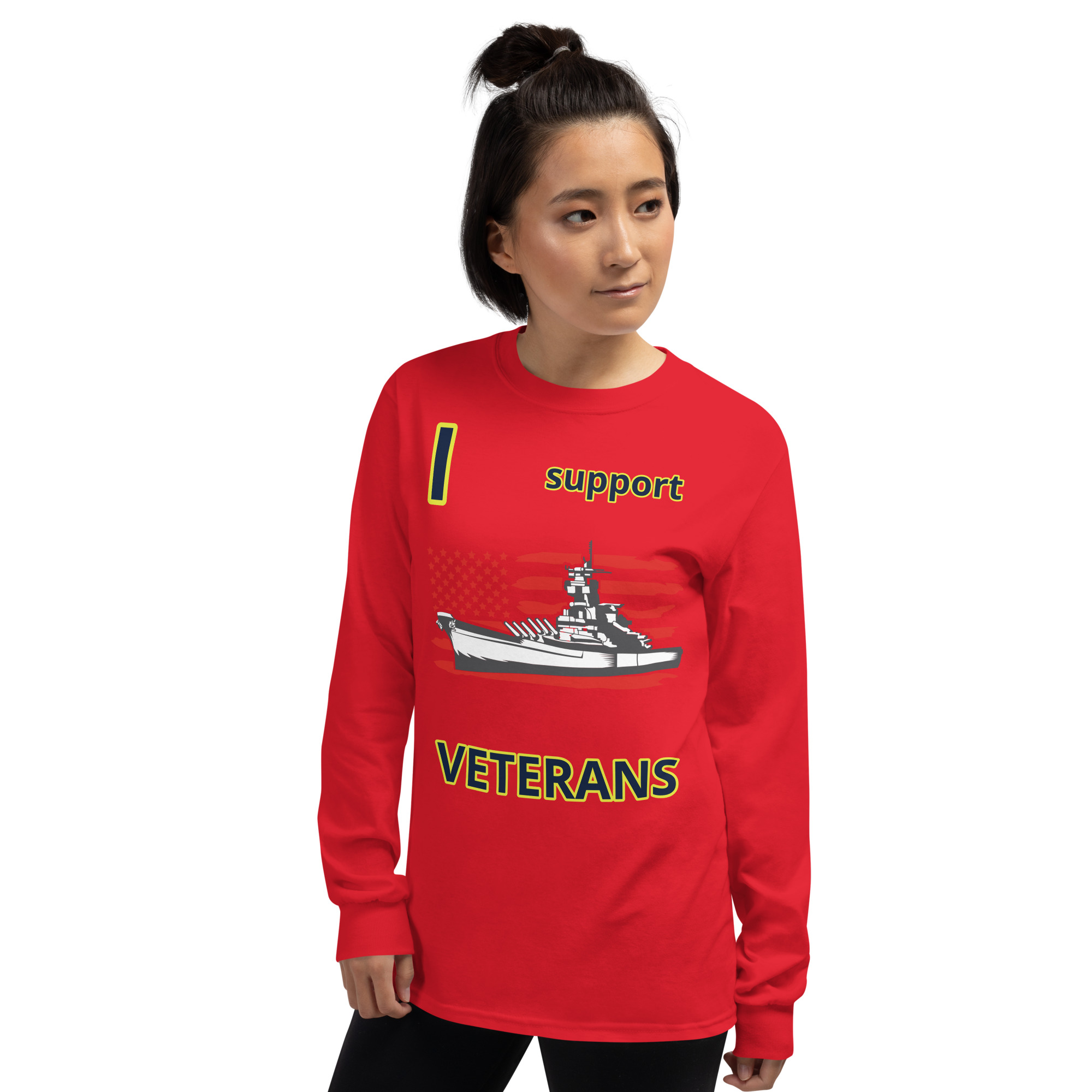 I SUPPORT VETERANS TOO SIKS Long Sleeve Shirt - Image 28
