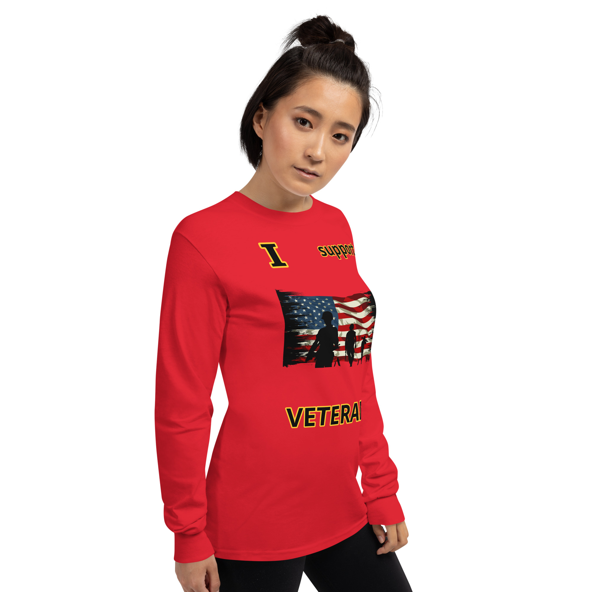 I support VETERANS TOO SIKS Long Sleeve Shirt - Image 26