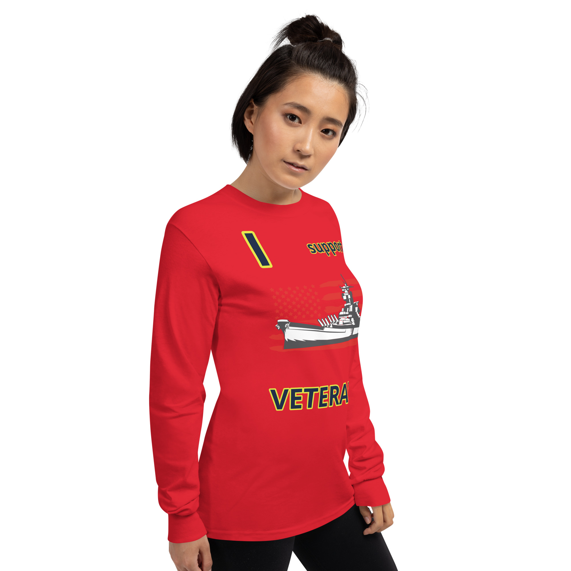 I SUPPORT VETERANS TOO SIKS Long Sleeve Shirt - Image 26
