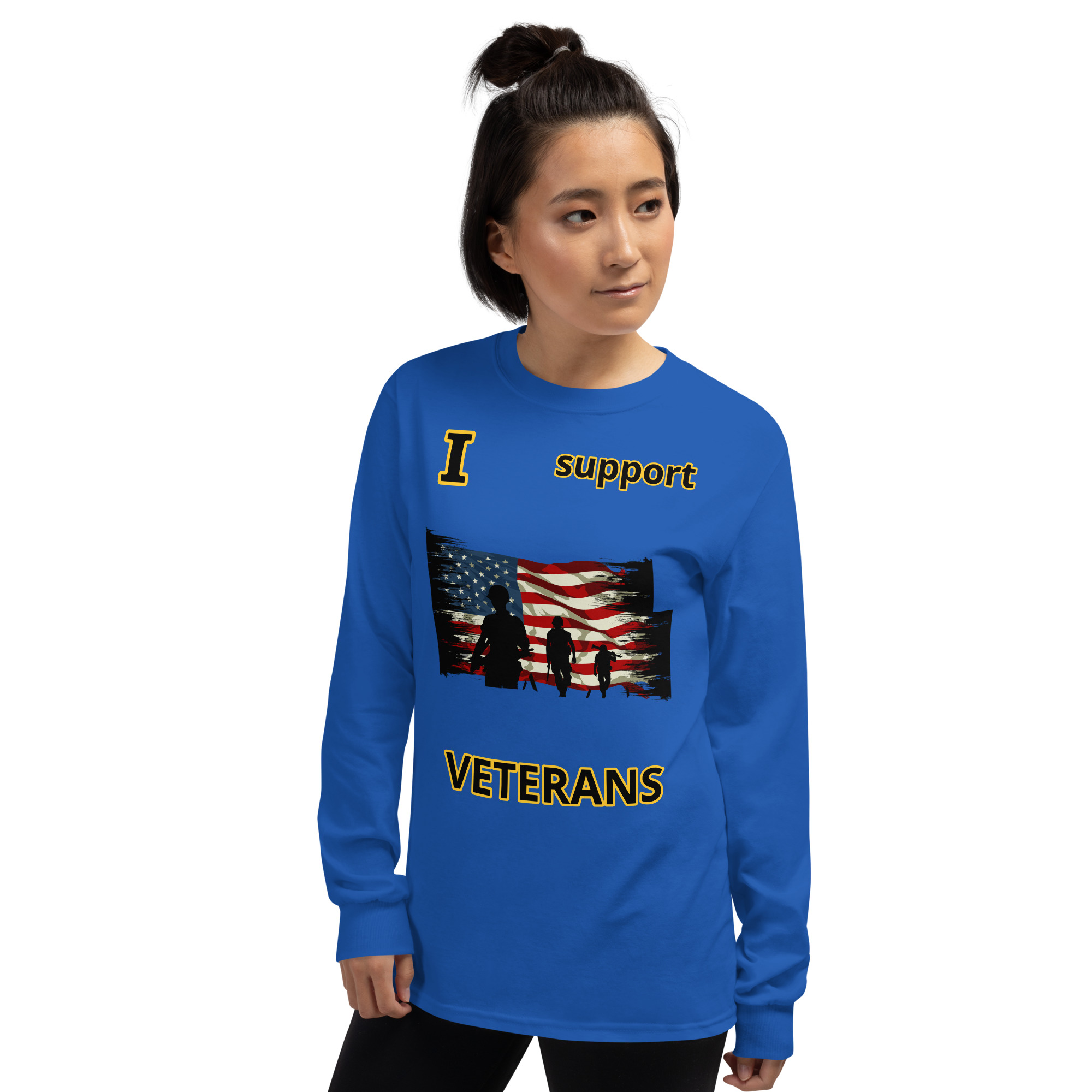 I support VETERANS TOO SIKS Long Sleeve Shirt - Image 34