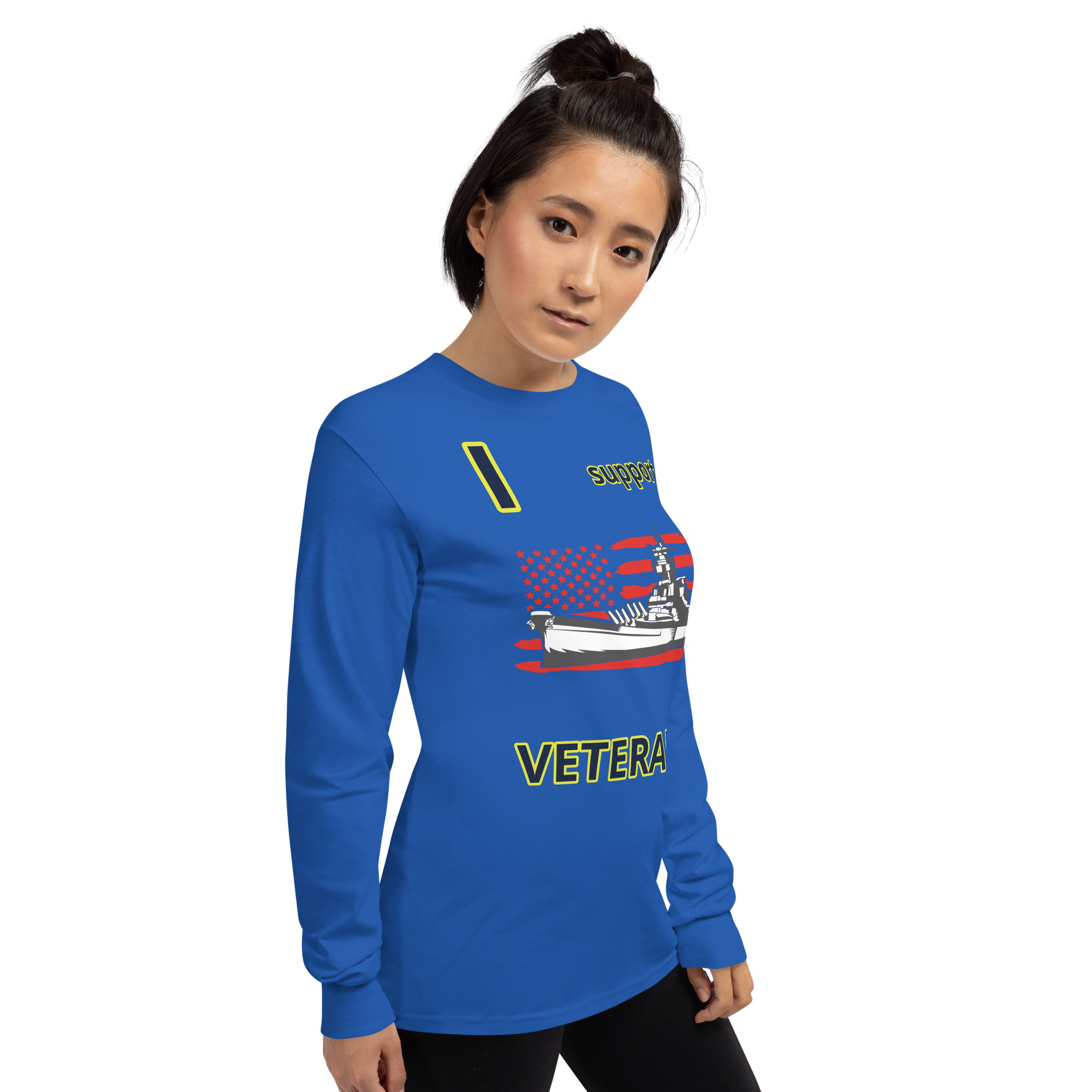 I SUPPORT VETERANS TOO SIKS Long Sleeve Shirt - Image 32
