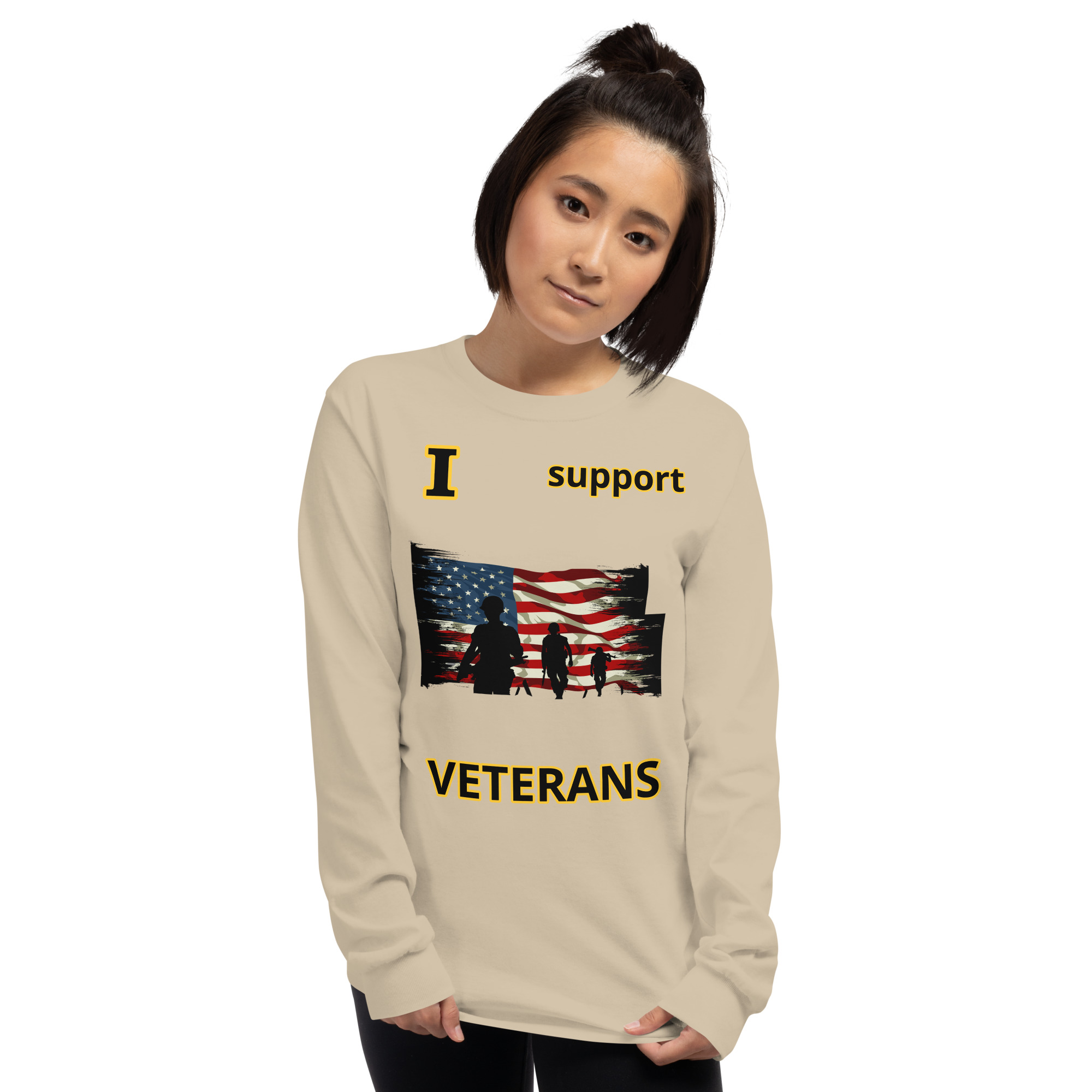 I support VETERANS TOO SIKS Long Sleeve Shirt - Image 72