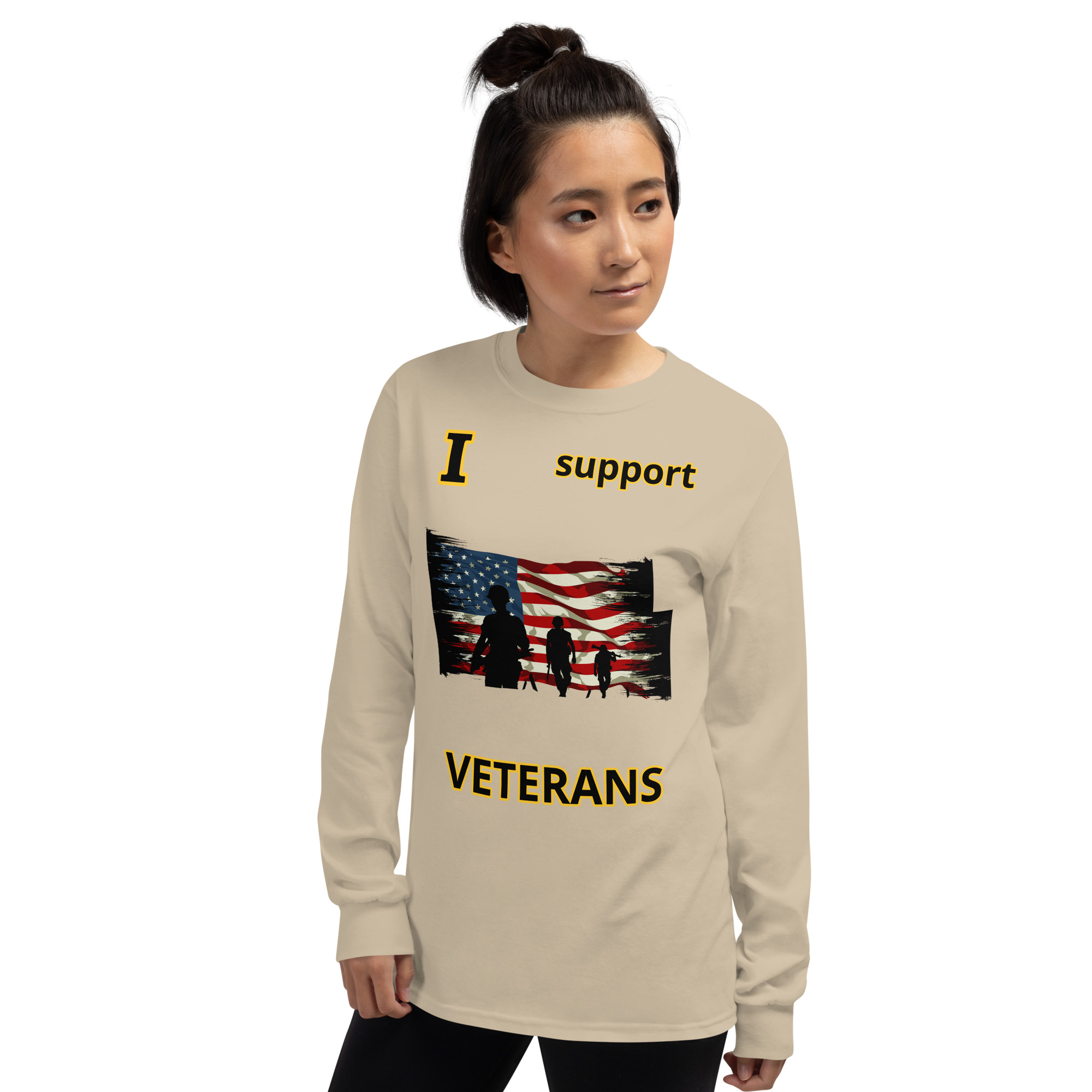 I support VETERANS TOO SIKS Long Sleeve Shirt - Image 70