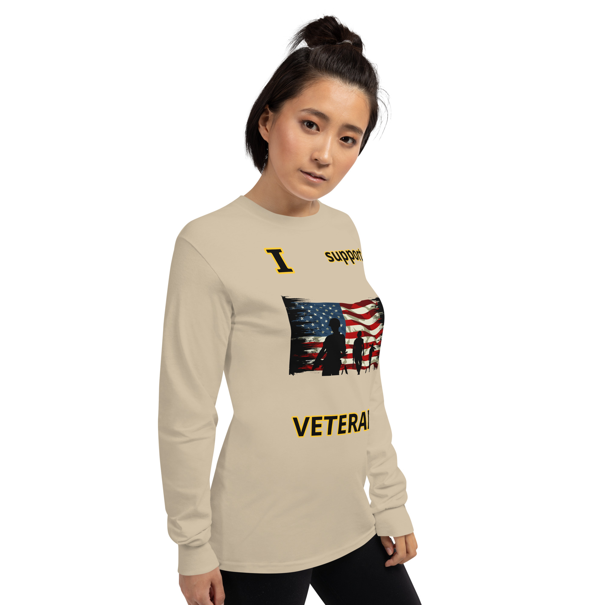 I support VETERANS TOO SIKS Long Sleeve Shirt - Image 68