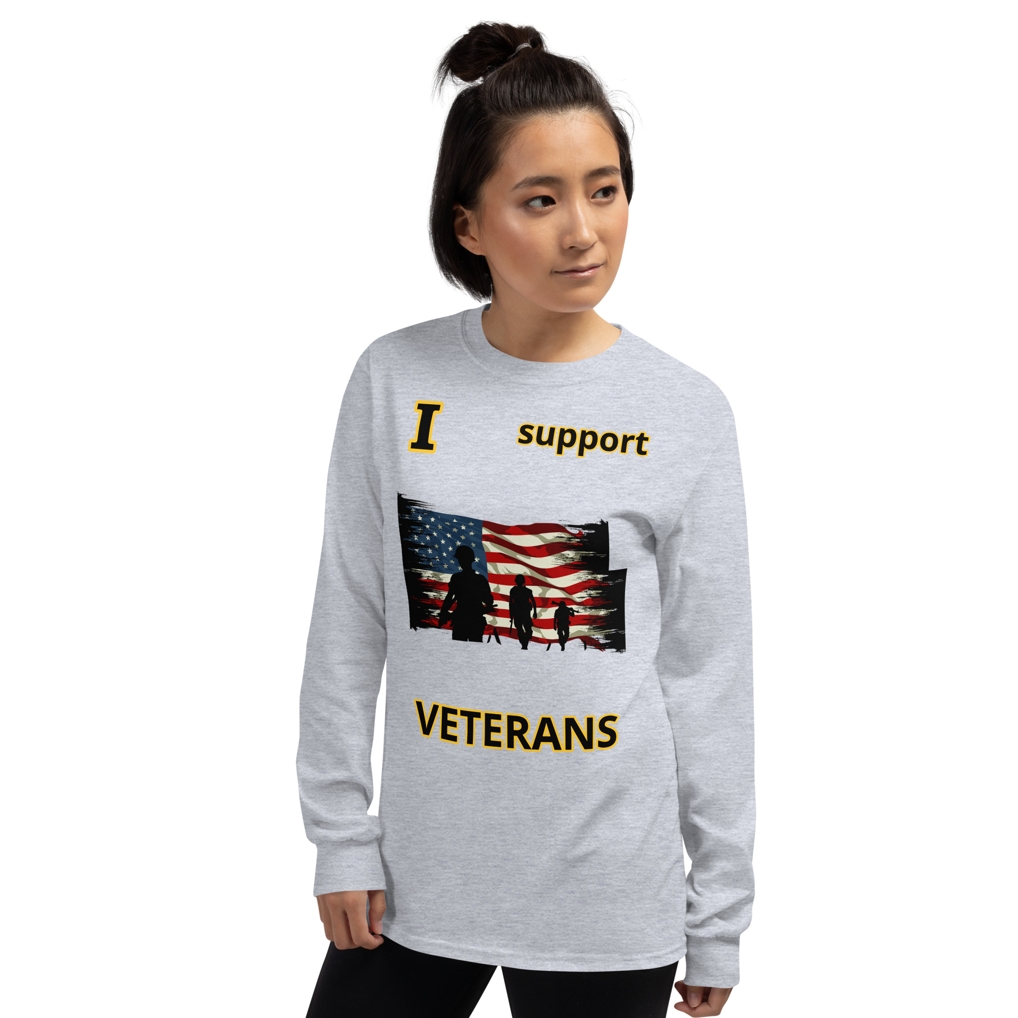I support VETERANS TOO SIKS Long Sleeve Shirt - Image 58