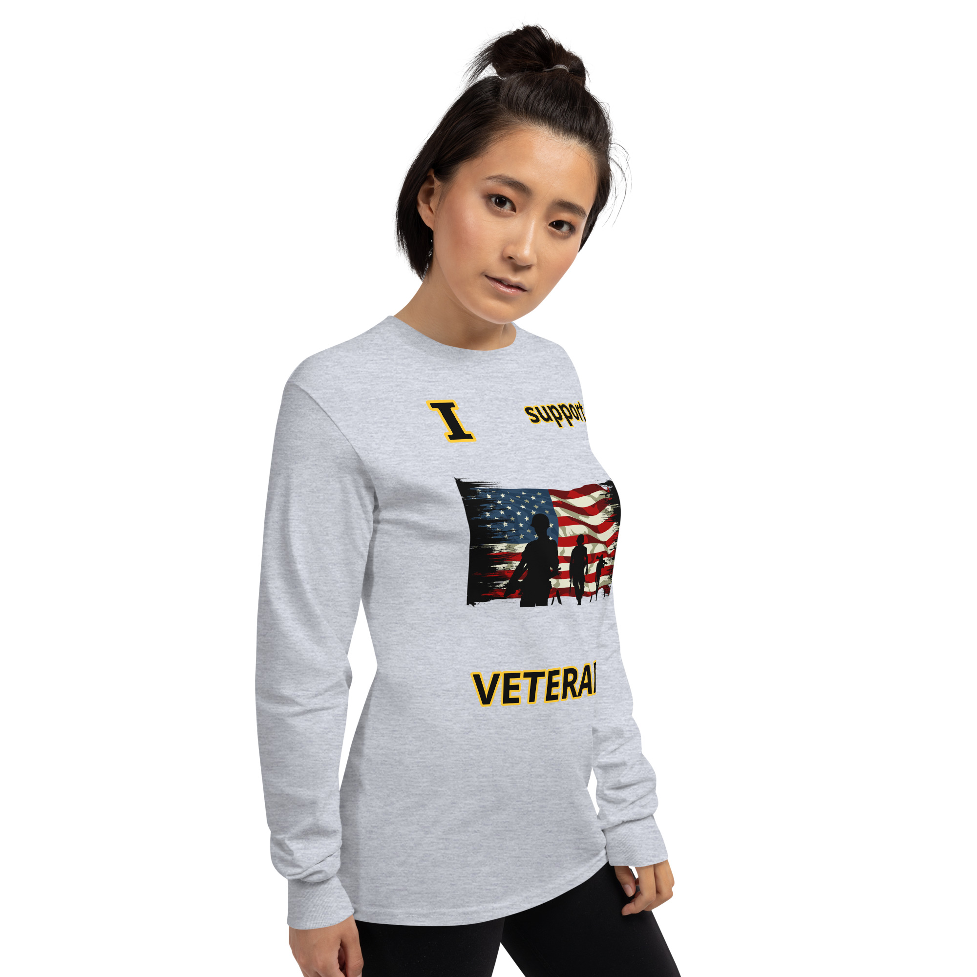 I support VETERANS TOO SIKS Long Sleeve Shirt - Image 56