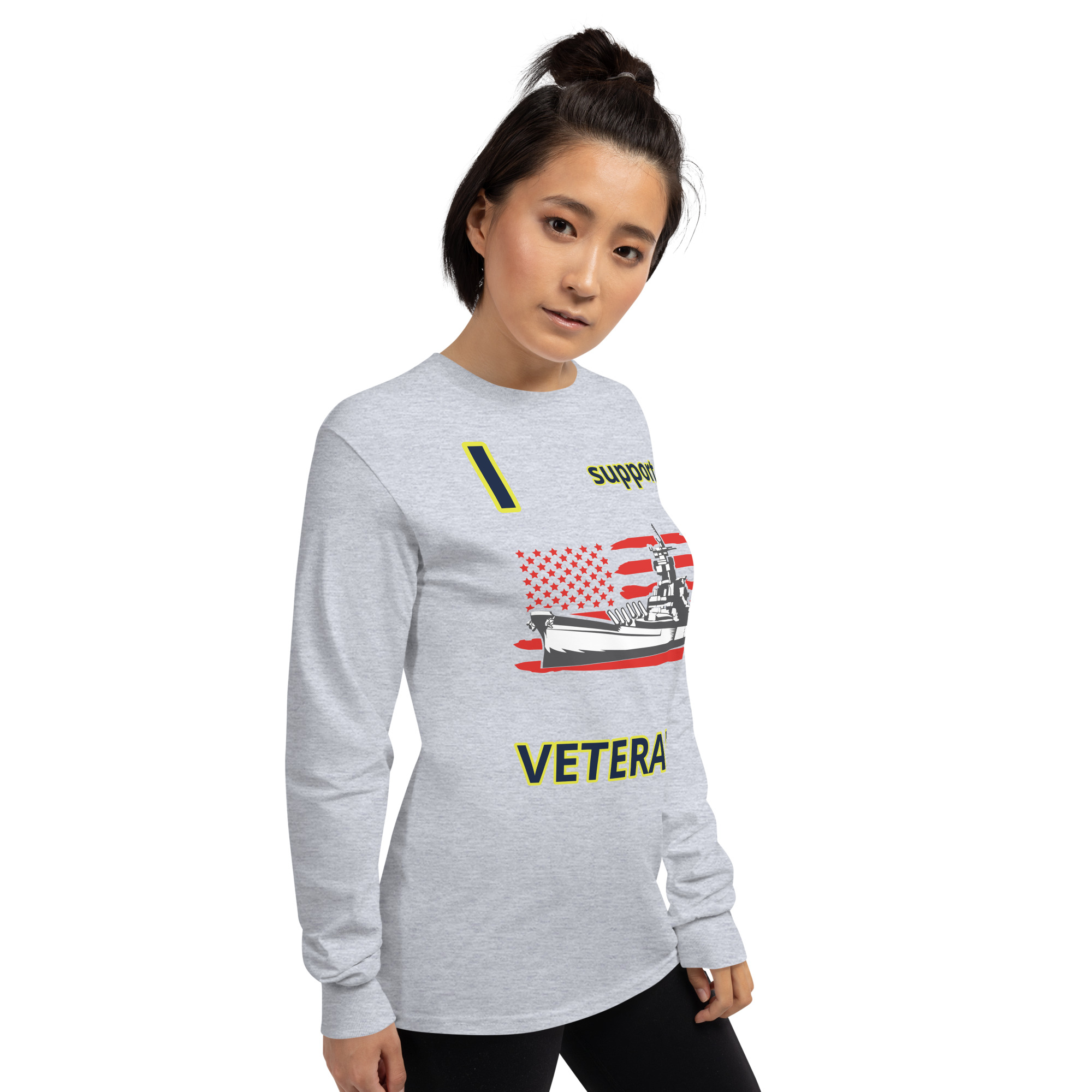 I SUPPORT VETERANS TOO SIKS Long Sleeve Shirt - Image 56