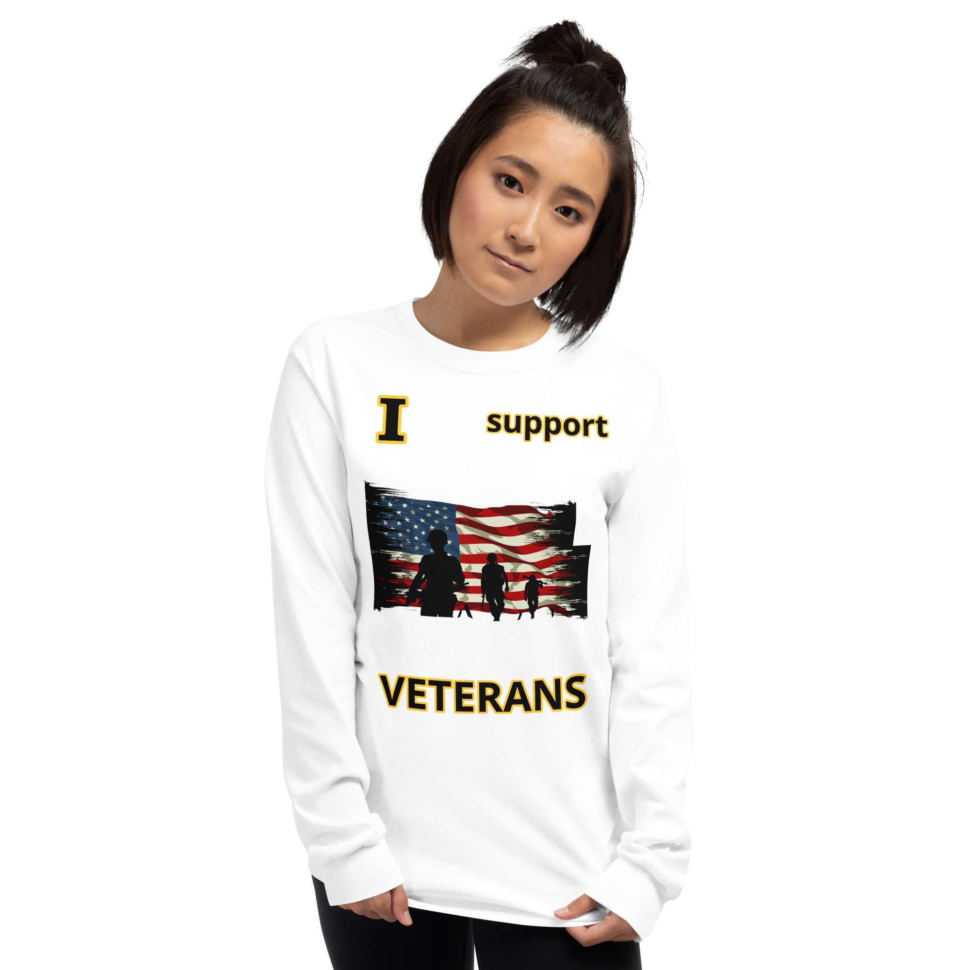 I support VETERANS TOO SIKS Long Sleeve Shirt - Image 84