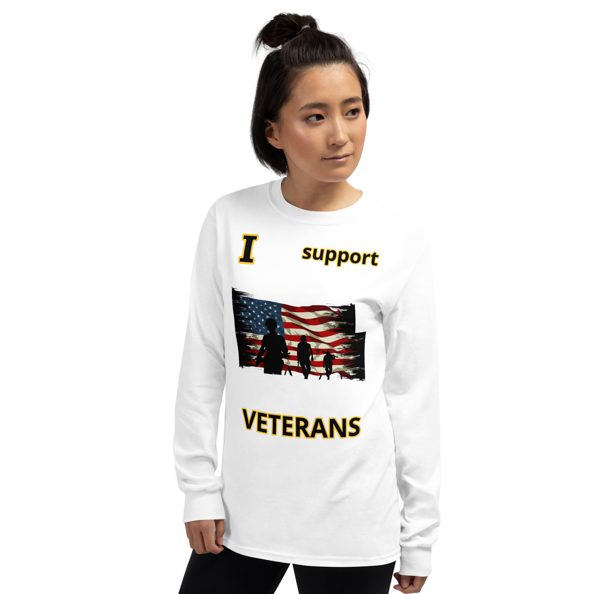 I support VETERANS TOO SIKS Long Sleeve Shirt - Image 82