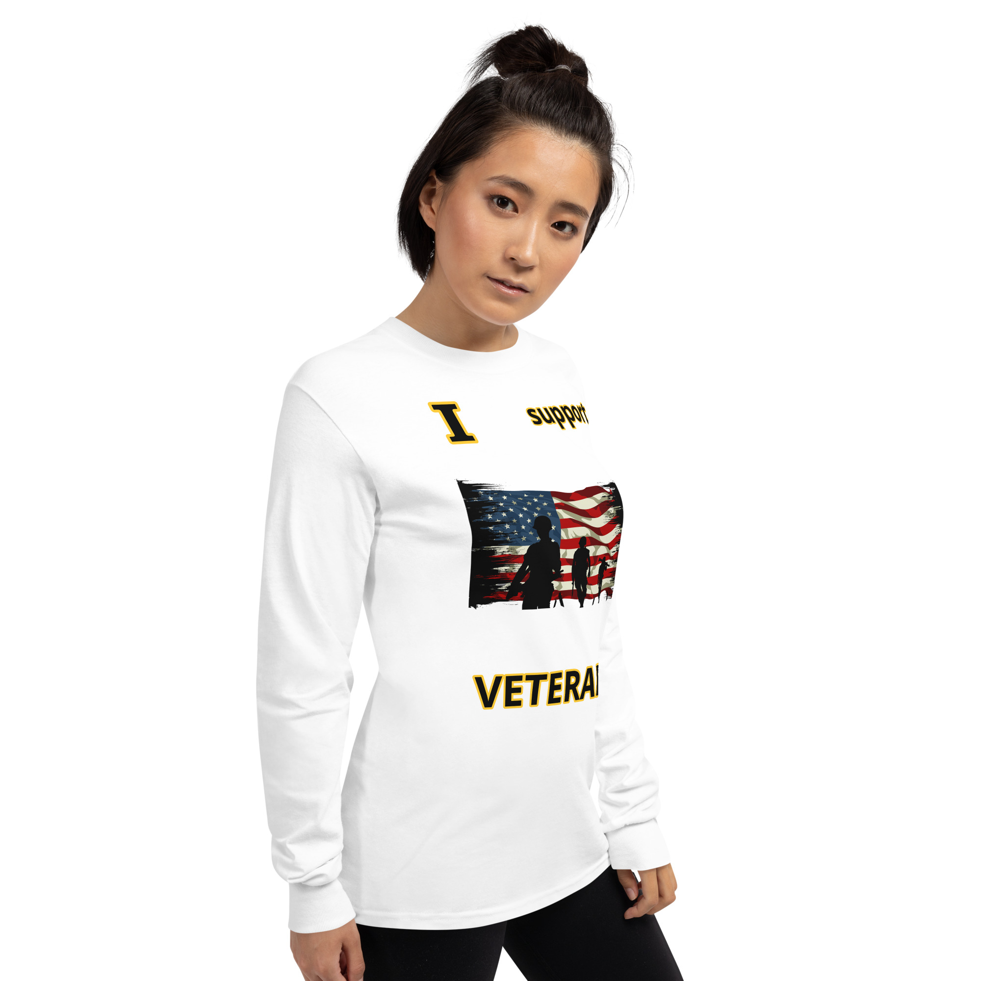 I support VETERANS TOO SIKS Long Sleeve Shirt - Image 80