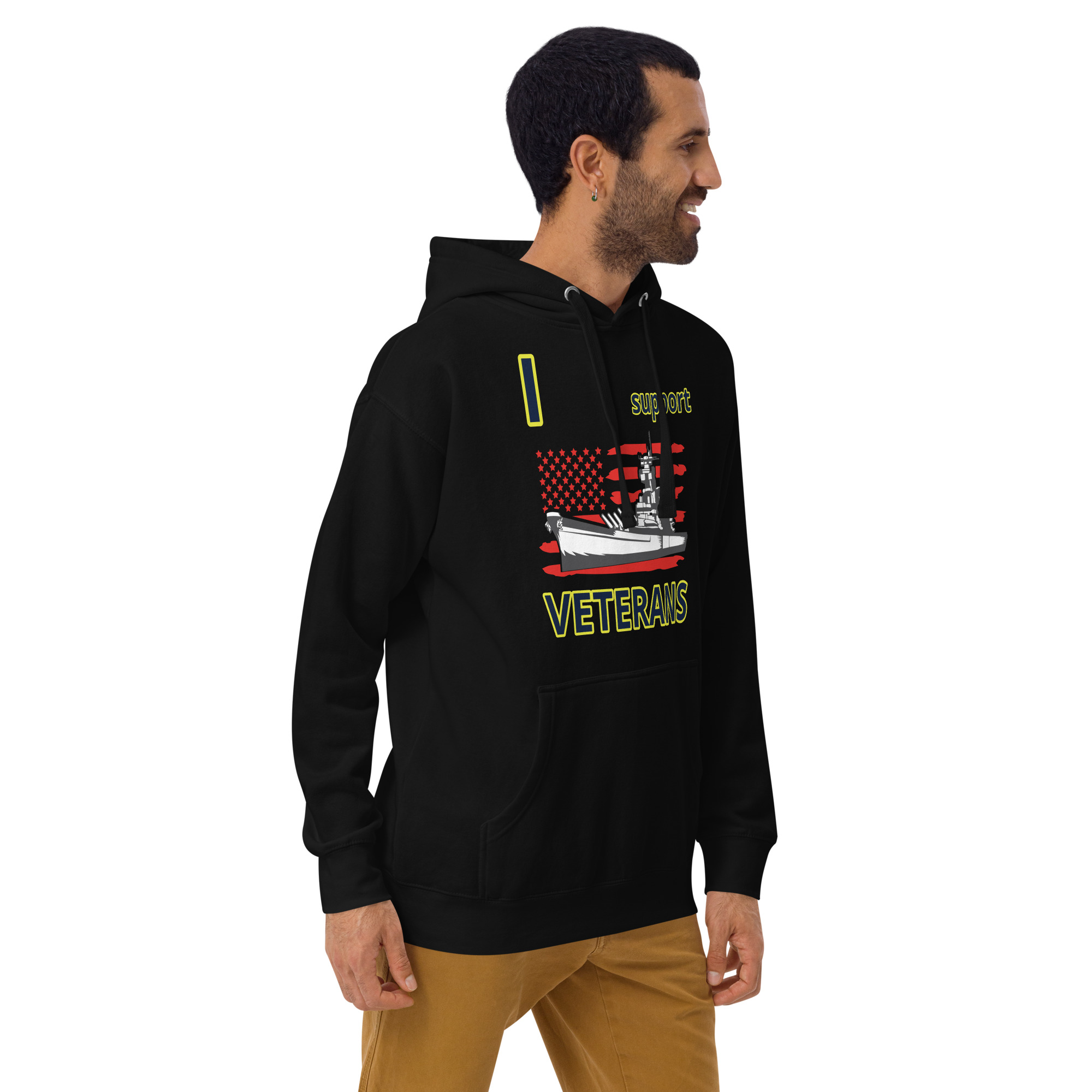 I SUPPORT VETERANS TOO SIKS Unisex Hoodie - Image 4