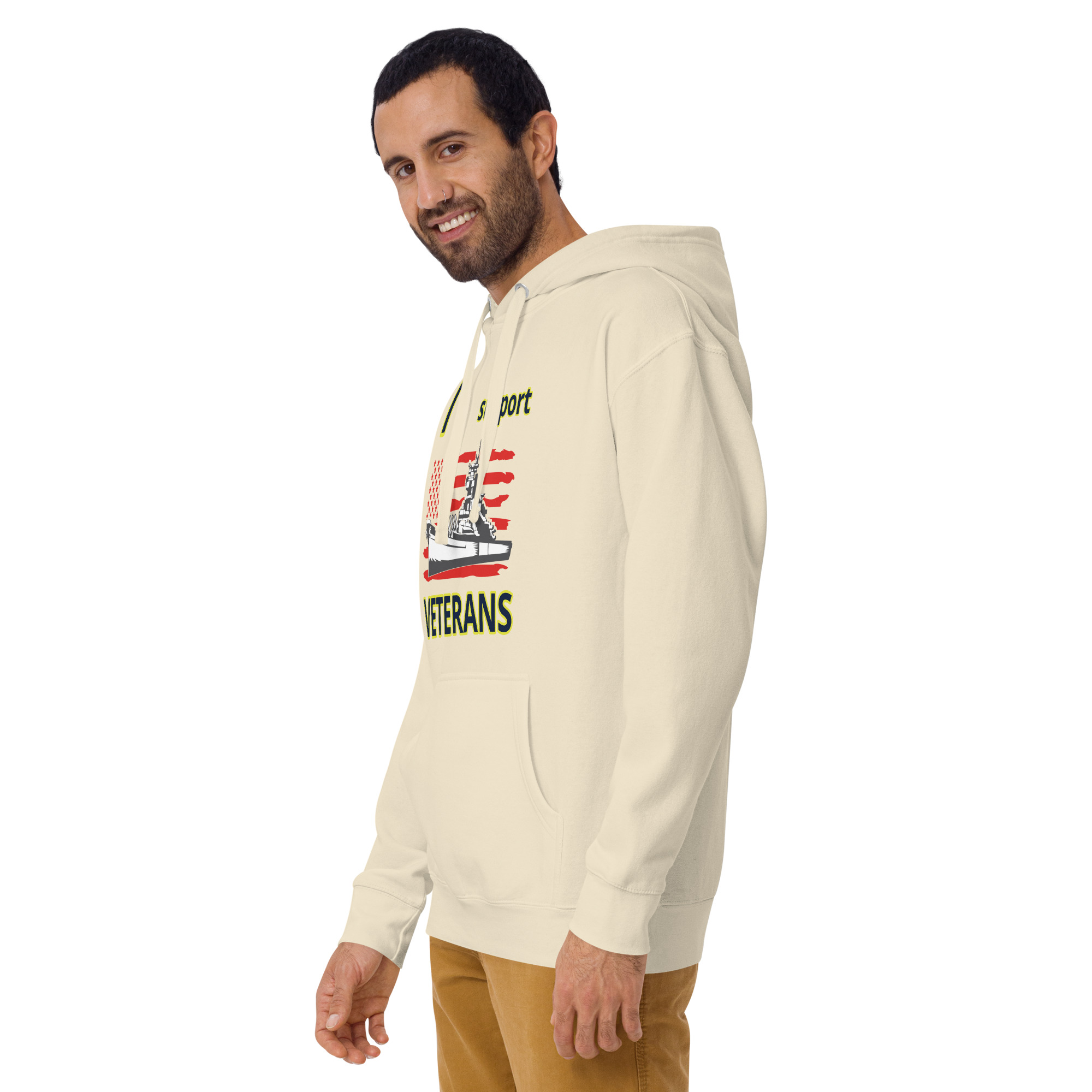 I SUPPORT VETERANS TOO SIKS Unisex Hoodie - Image 42