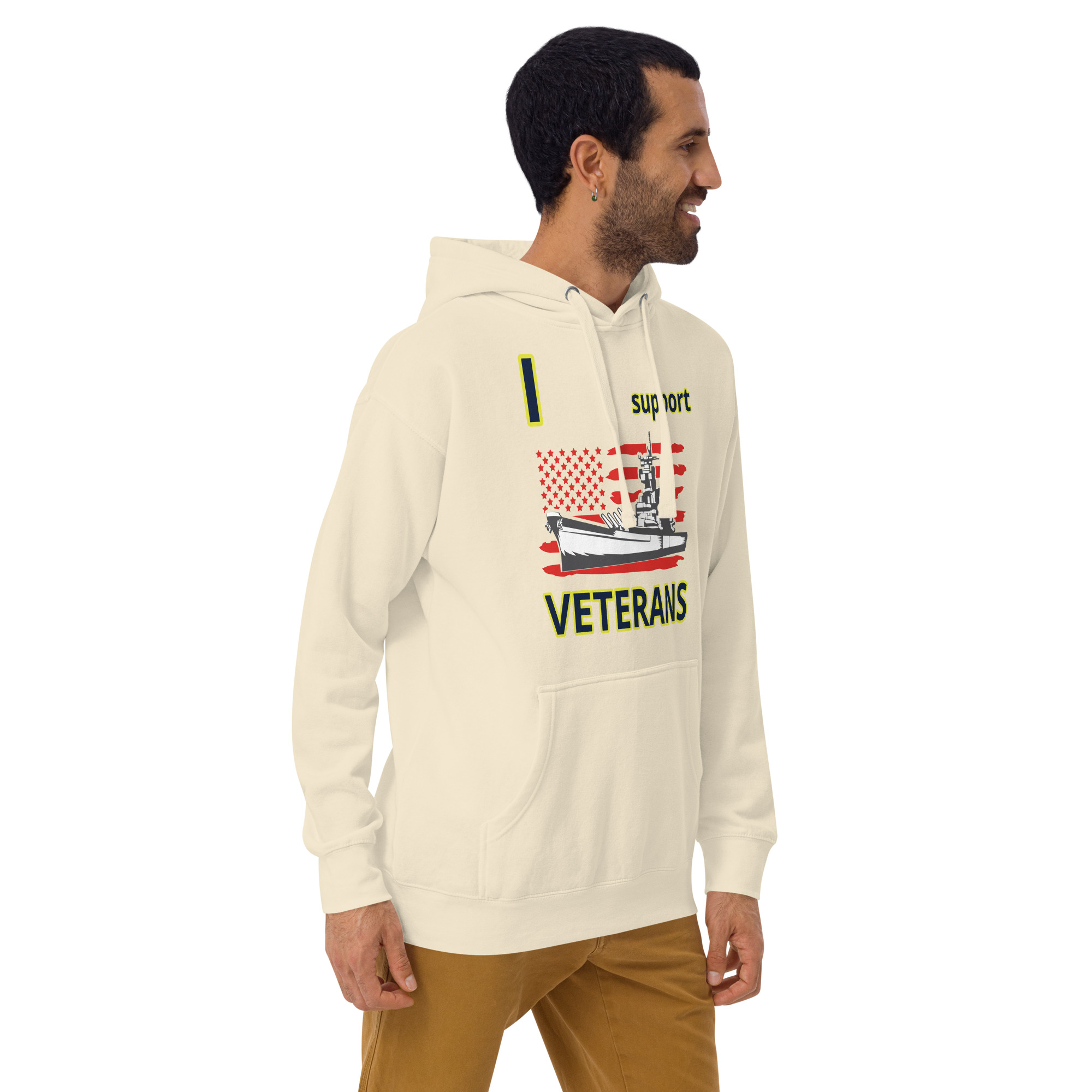 I SUPPORT VETERANS TOO SIKS Unisex Hoodie - Image 43
