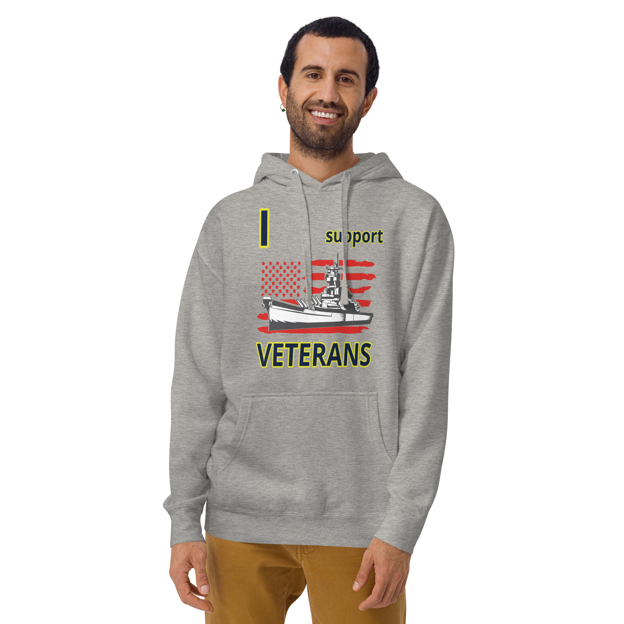 I SUPPORT VETERANS TOO SIKS Unisex Hoodie - Image 38