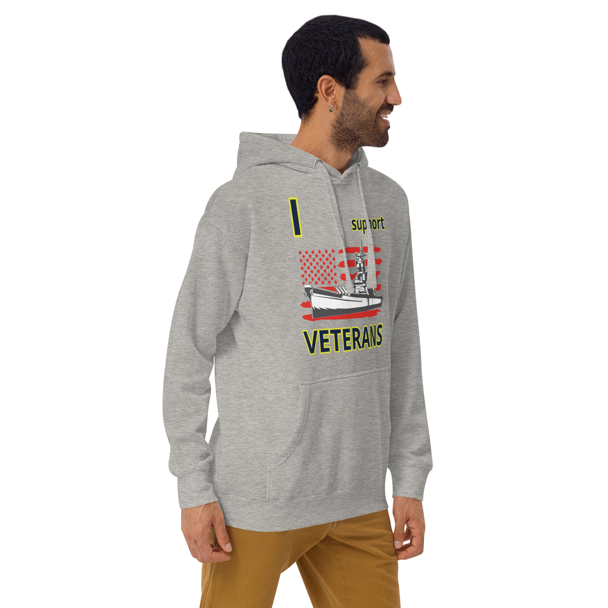 I SUPPORT VETERANS TOO SIKS Unisex Hoodie - Image 40