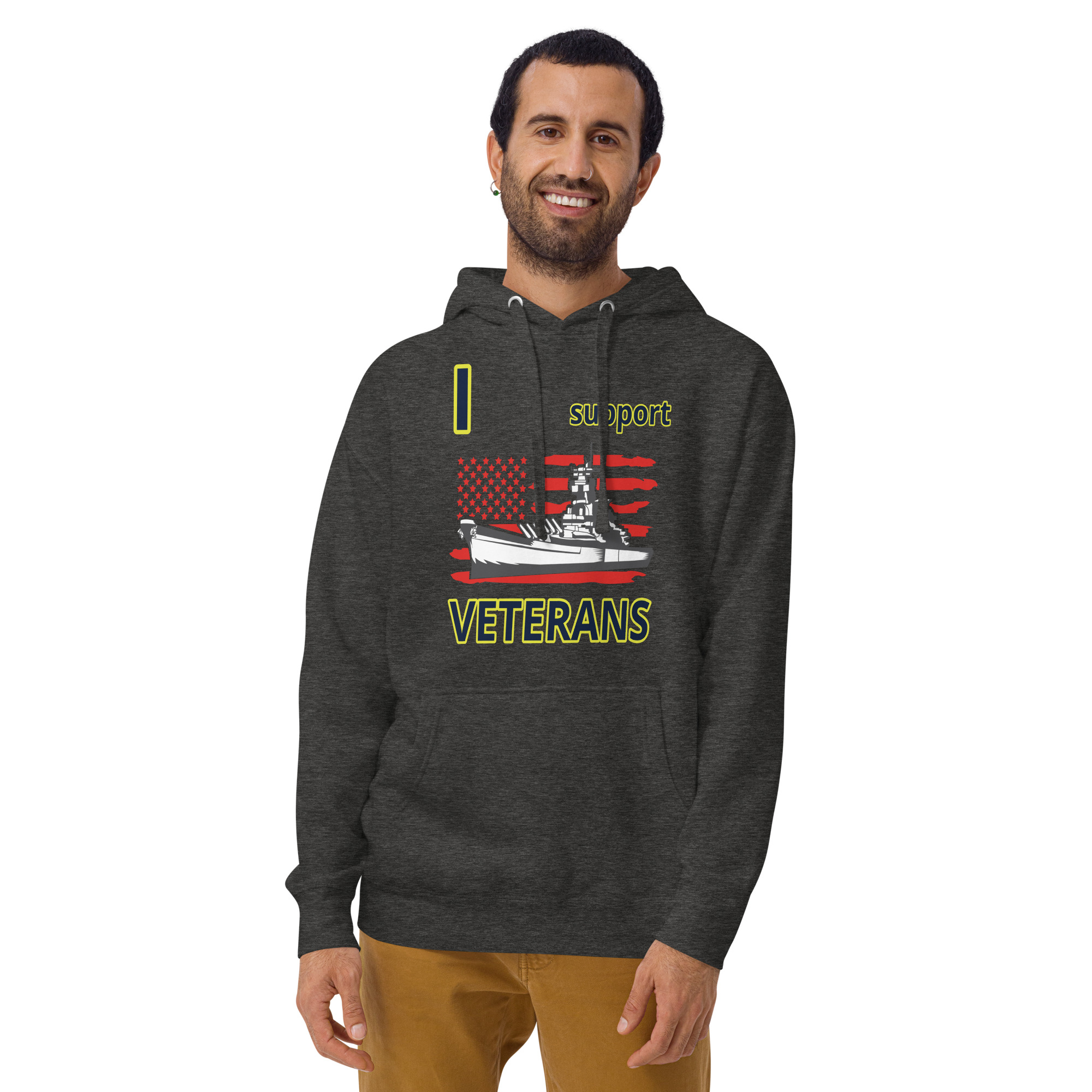 I SUPPORT VETERANS TOO SIKS Unisex Hoodie - Image 14