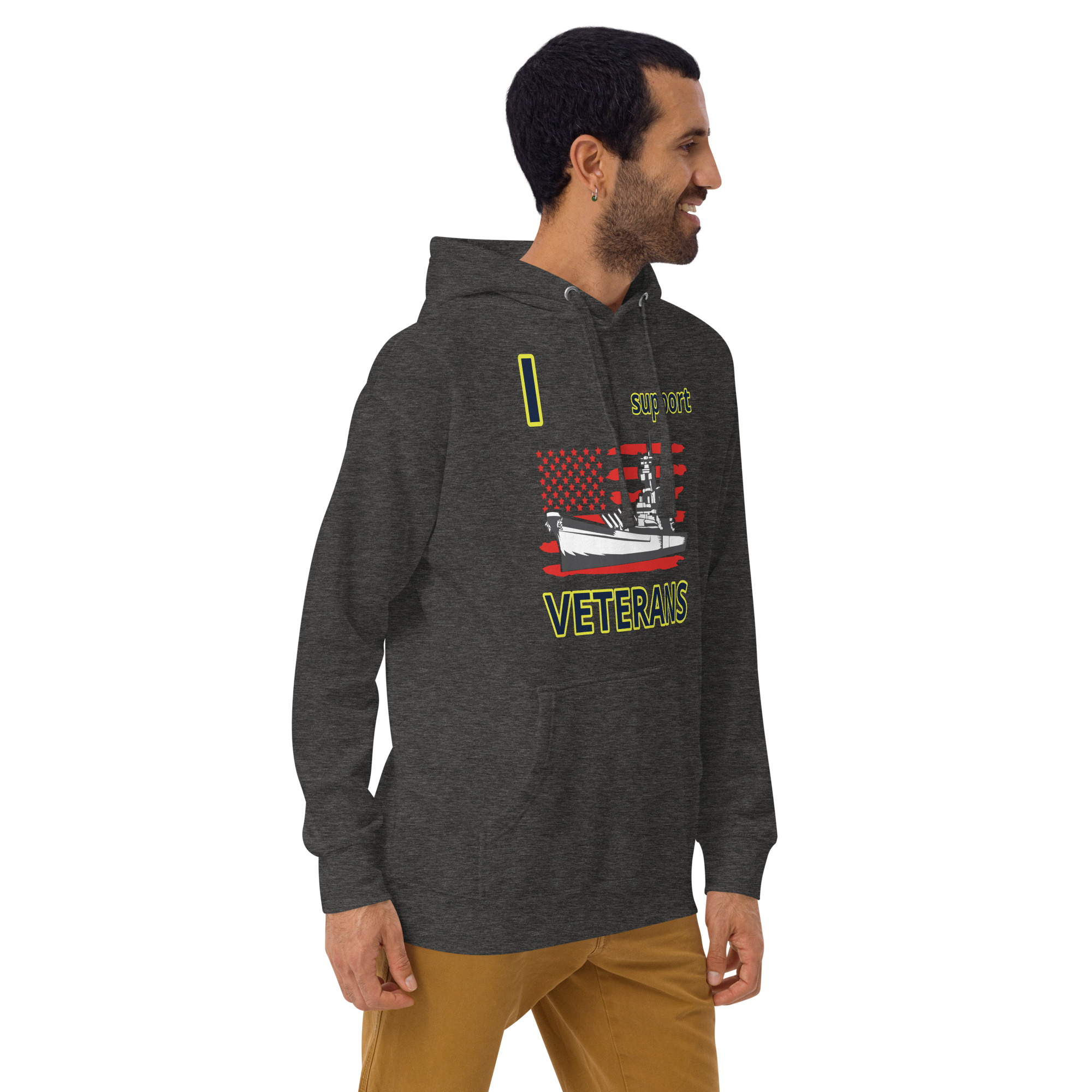 I SUPPORT VETERANS TOO SIKS Unisex Hoodie - Image 16
