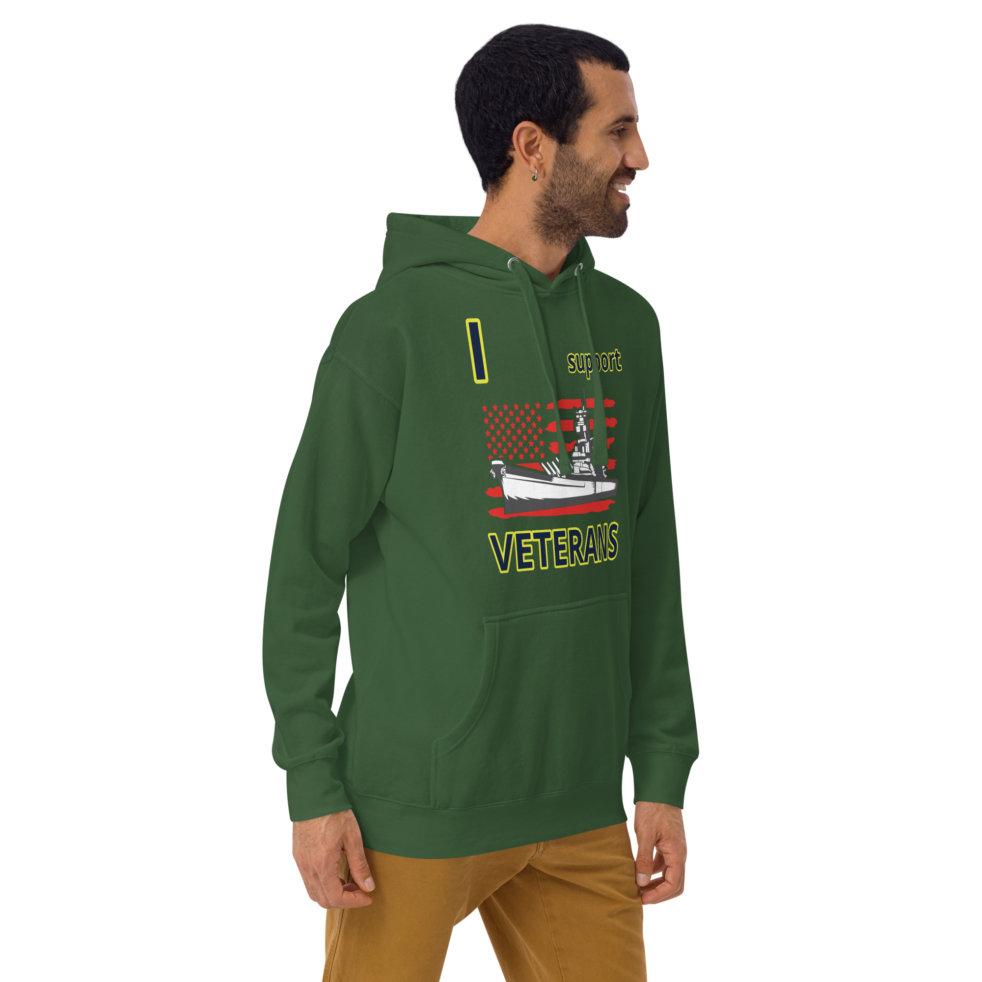 I SUPPORT VETERANS TOO SIKS Unisex Hoodie - Image 28