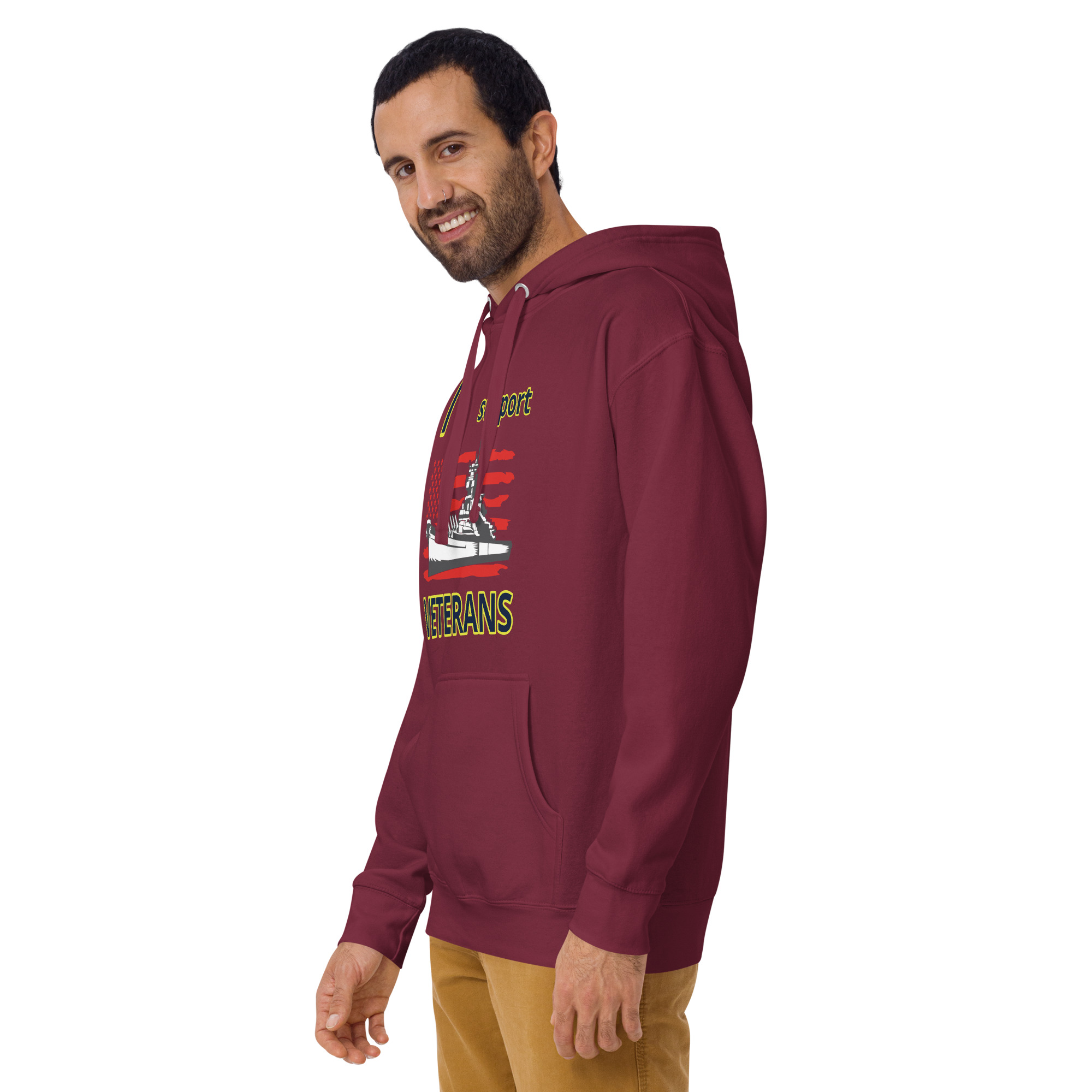 I SUPPORT VETERANS TOO SIKS Unisex Hoodie - Image 11