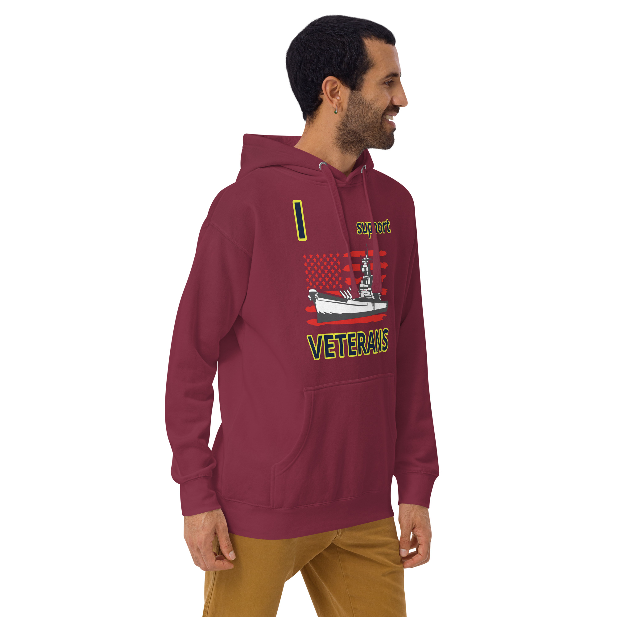 I SUPPORT VETERANS TOO SIKS Unisex Hoodie - Image 12