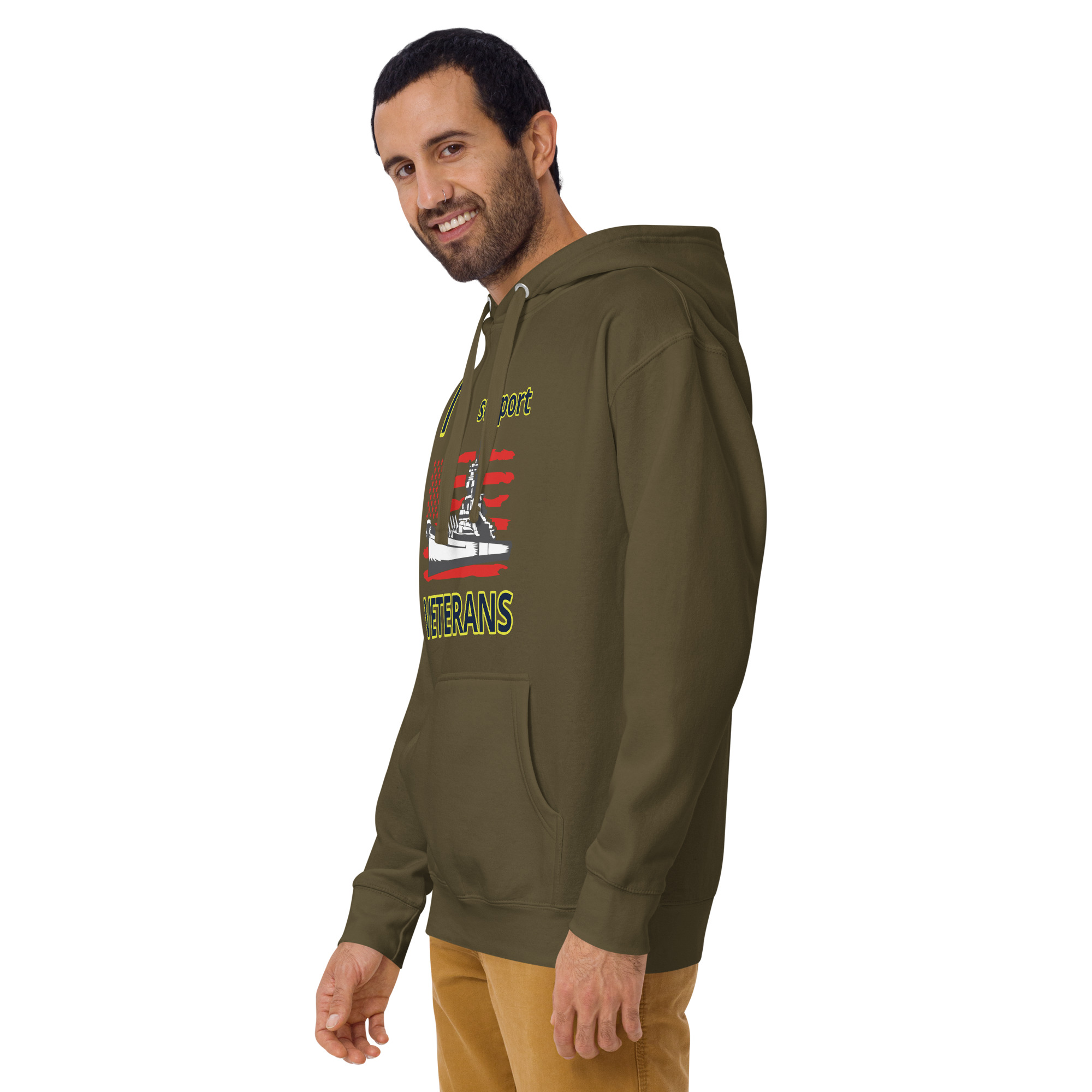 I SUPPORT VETERANS TOO SIKS Unisex Hoodie - Image 31