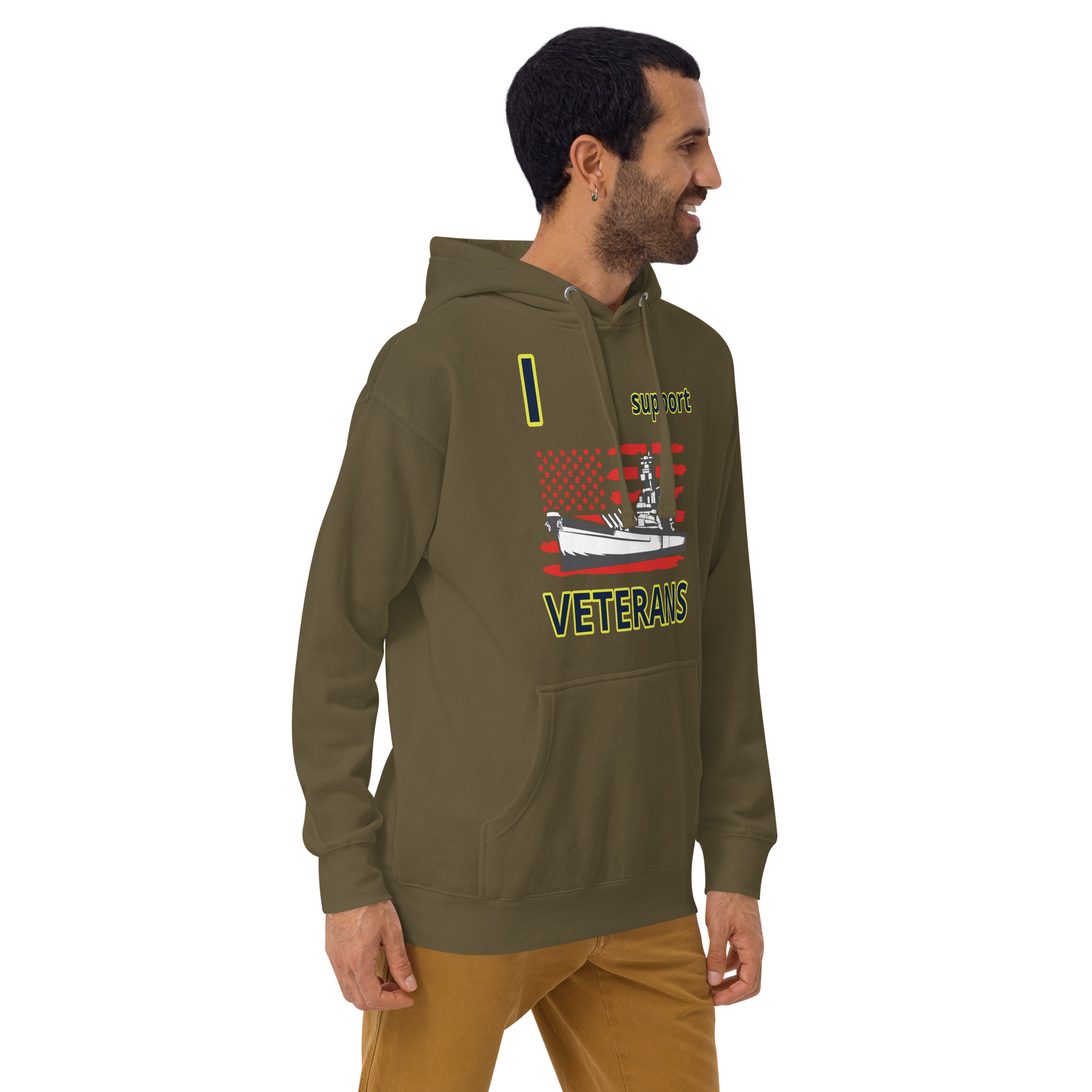 I SUPPORT VETERANS TOO SIKS Unisex Hoodie - Image 32