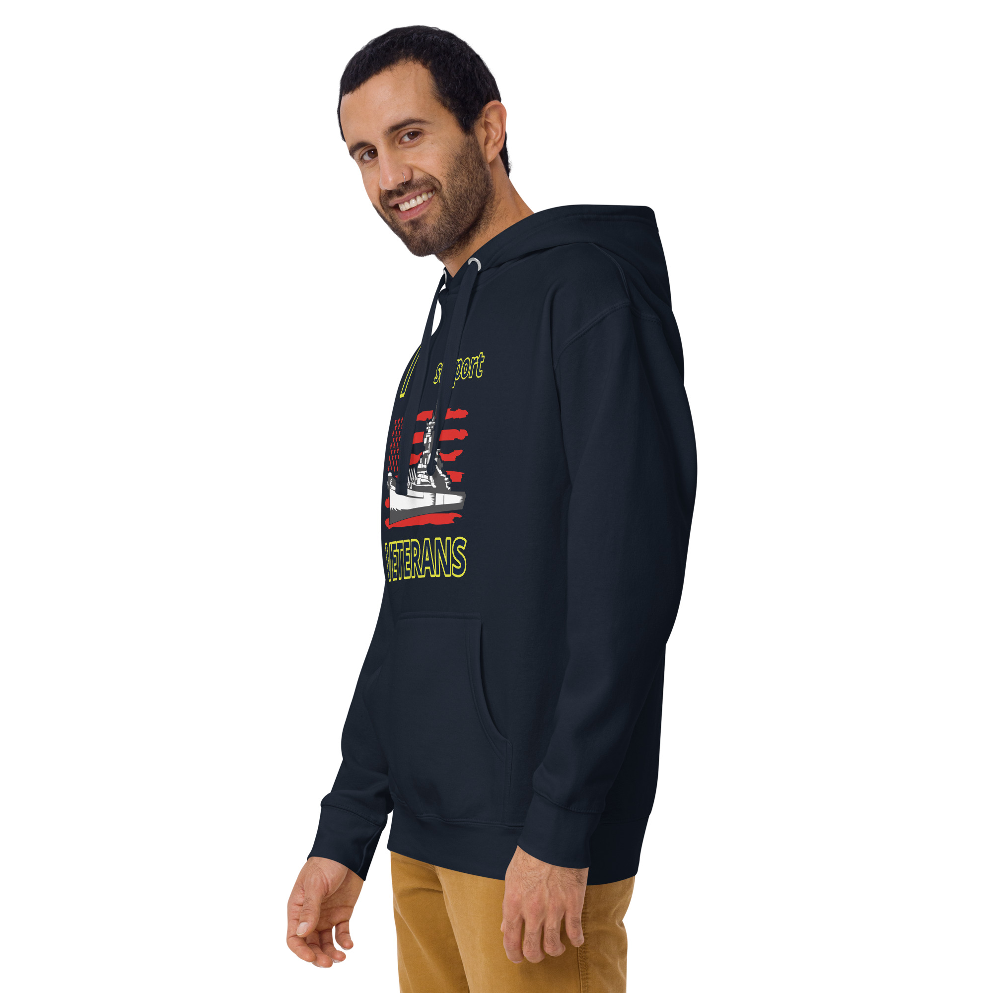 I SUPPORT VETERANS TOO SIKS Unisex Hoodie - Image 7