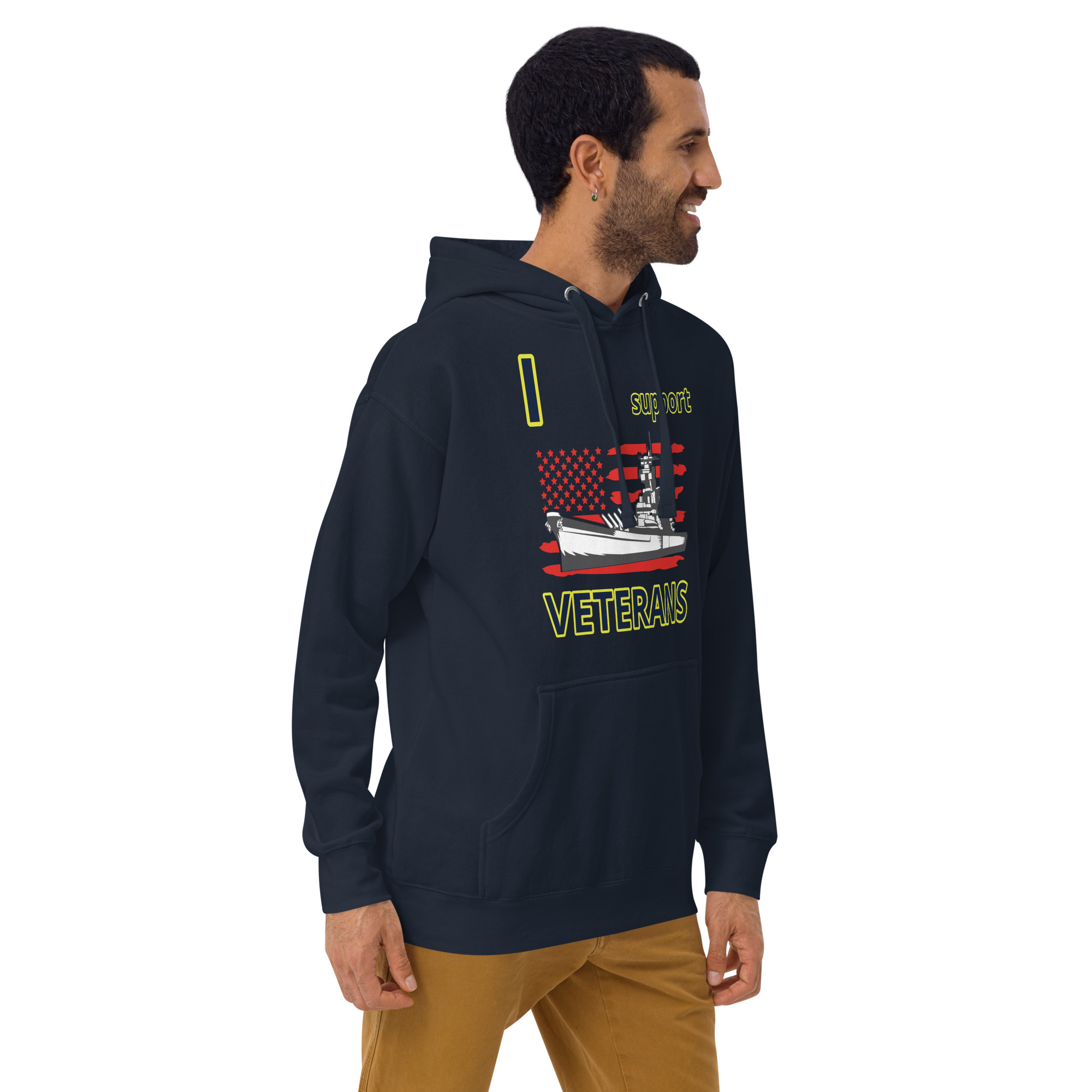I SUPPORT VETERANS TOO SIKS Unisex Hoodie - Image 8