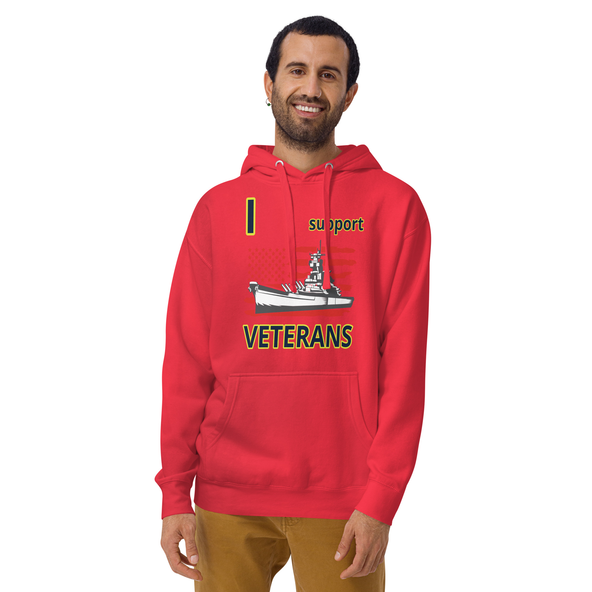 I SUPPORT VETERANS TOO SIKS Unisex Hoodie - Image 33