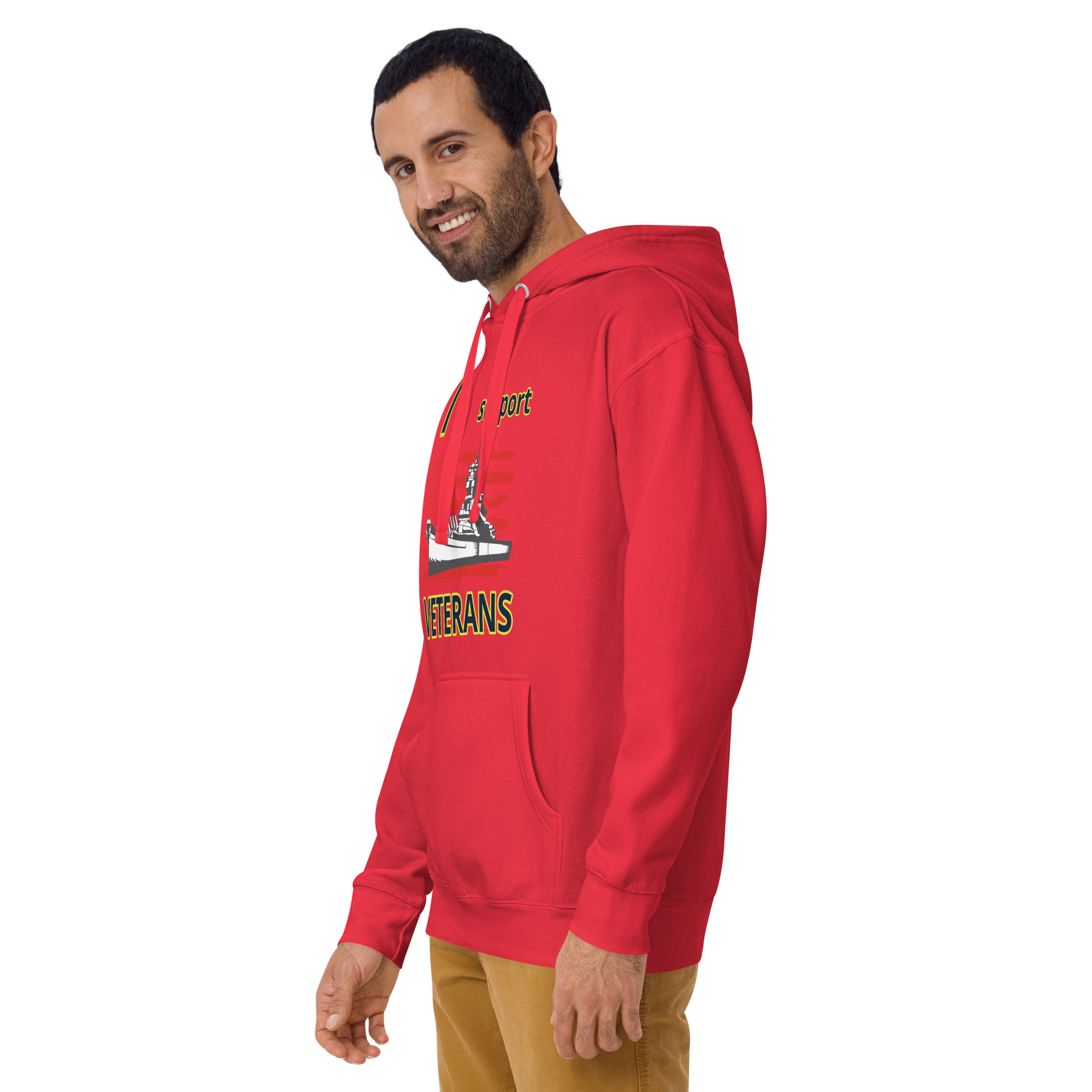 I SUPPORT VETERANS TOO SIKS Unisex Hoodie - Image 34
