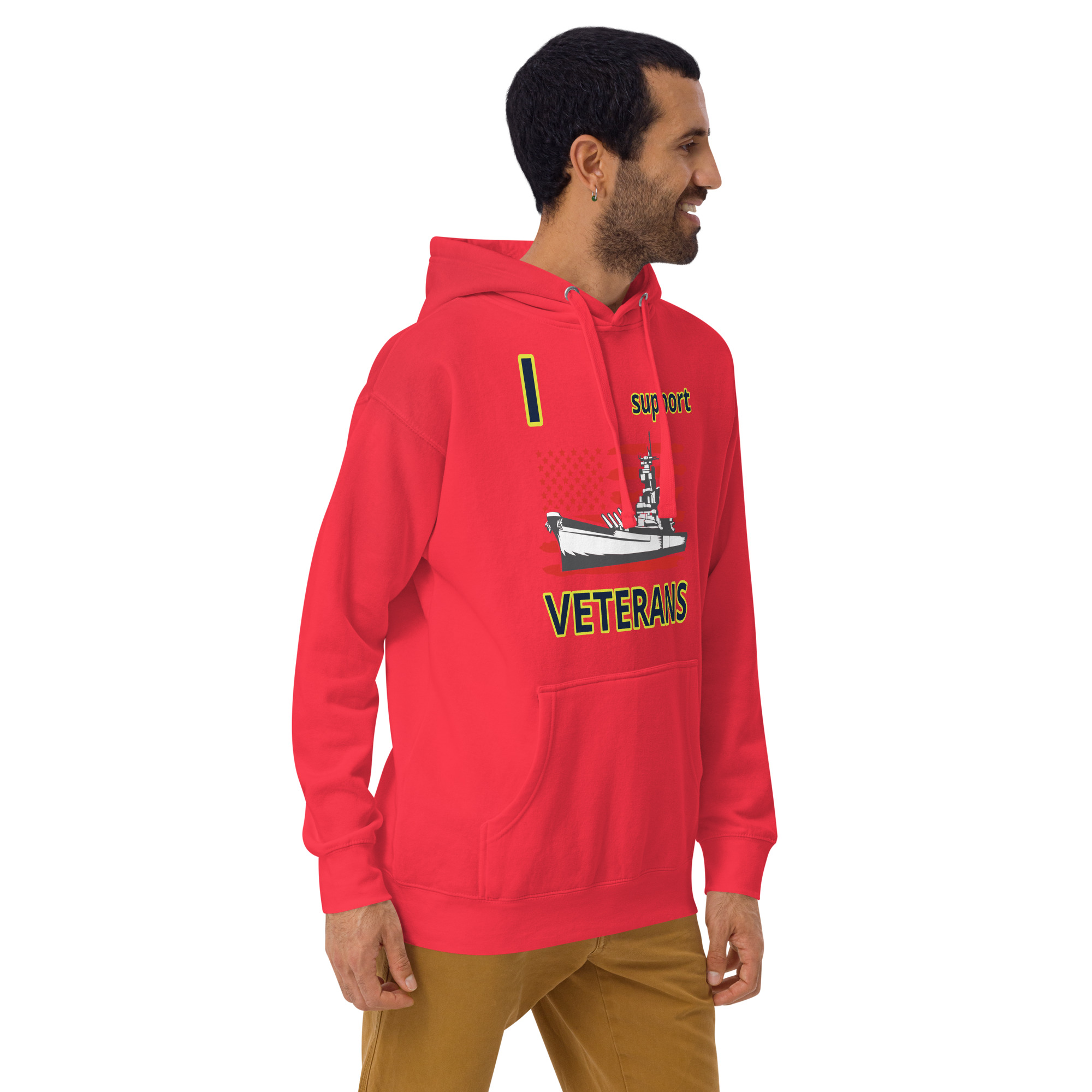 I SUPPORT VETERANS TOO SIKS Unisex Hoodie - Image 35