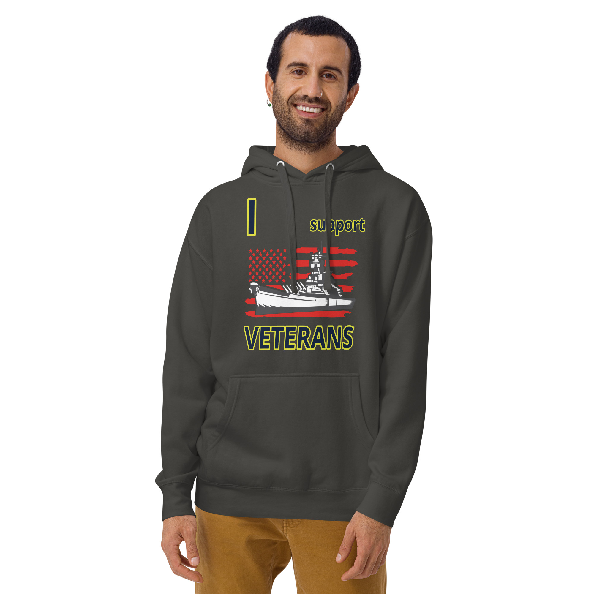 I SUPPORT VETERANS TOO SIKS Unisex Hoodie - Image 17