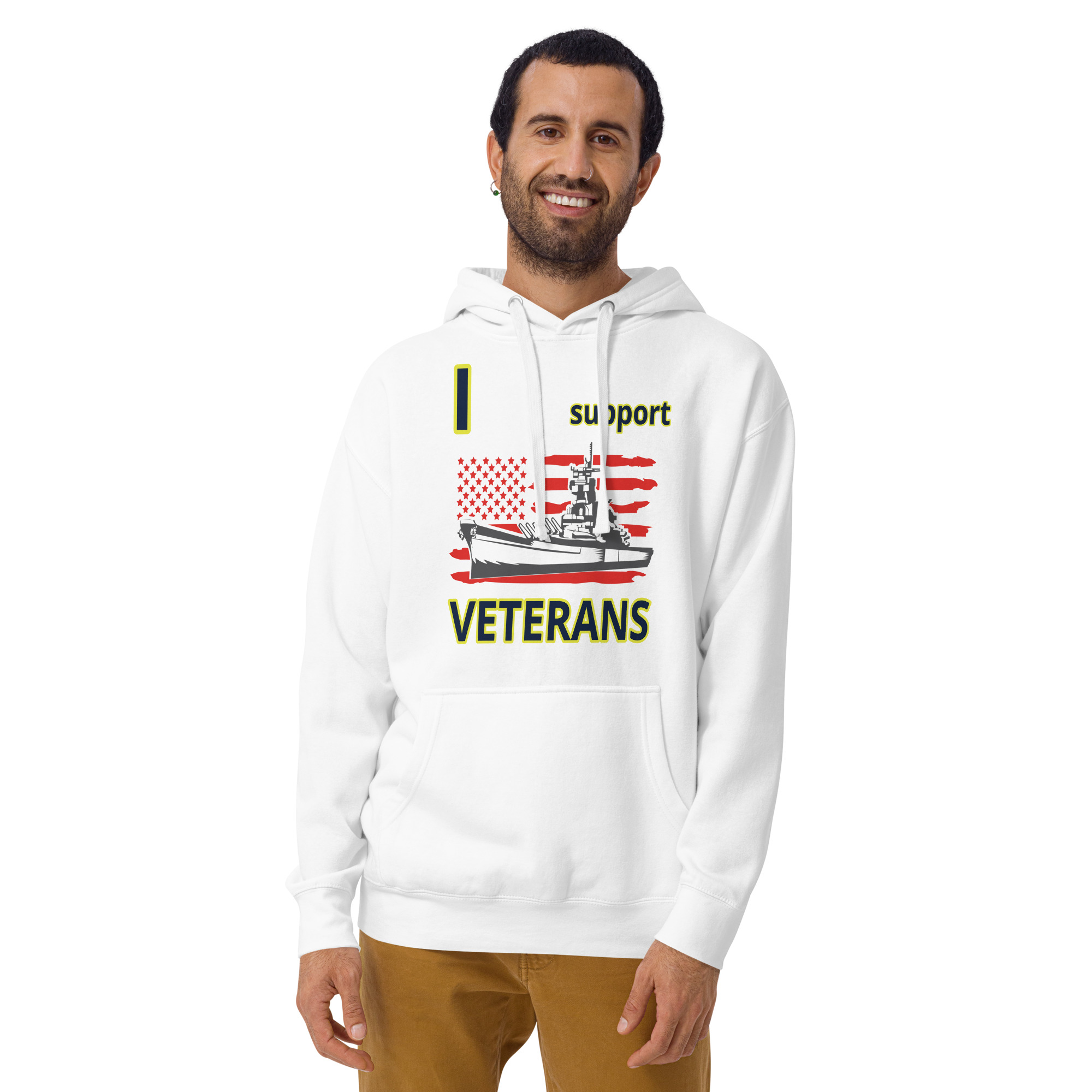 I SUPPORT VETERANS TOO SIKS Unisex Hoodie - Image 46